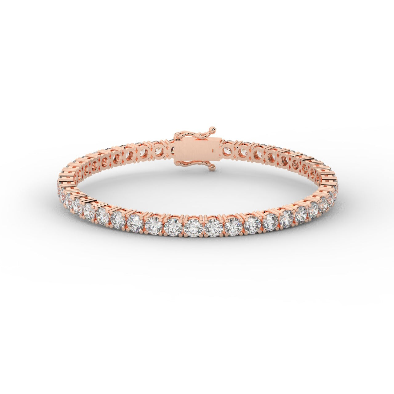 Marilyn Diamond Tennis Bracelet - Rose Gold 3.7mm#Metal Colour_Rose Gold#Stone Size_3.7mm