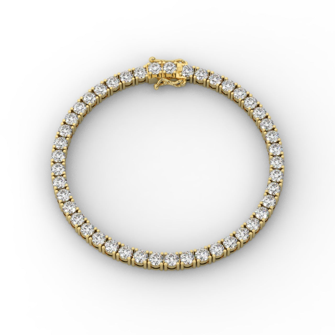Marilyn Diamond Tennis Bracelet - Yellow Gold 3.7mm#Metal Colour_Yellow Gold#Stone Size_3.7mm