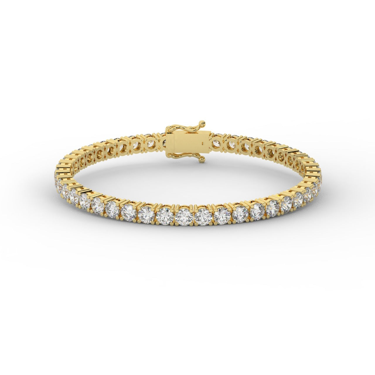Marilyn Diamond Tennis Bracelet - Yellow Gold 3.7mm#Metal Colour_Yellow Gold#Stone Size_3.7mm