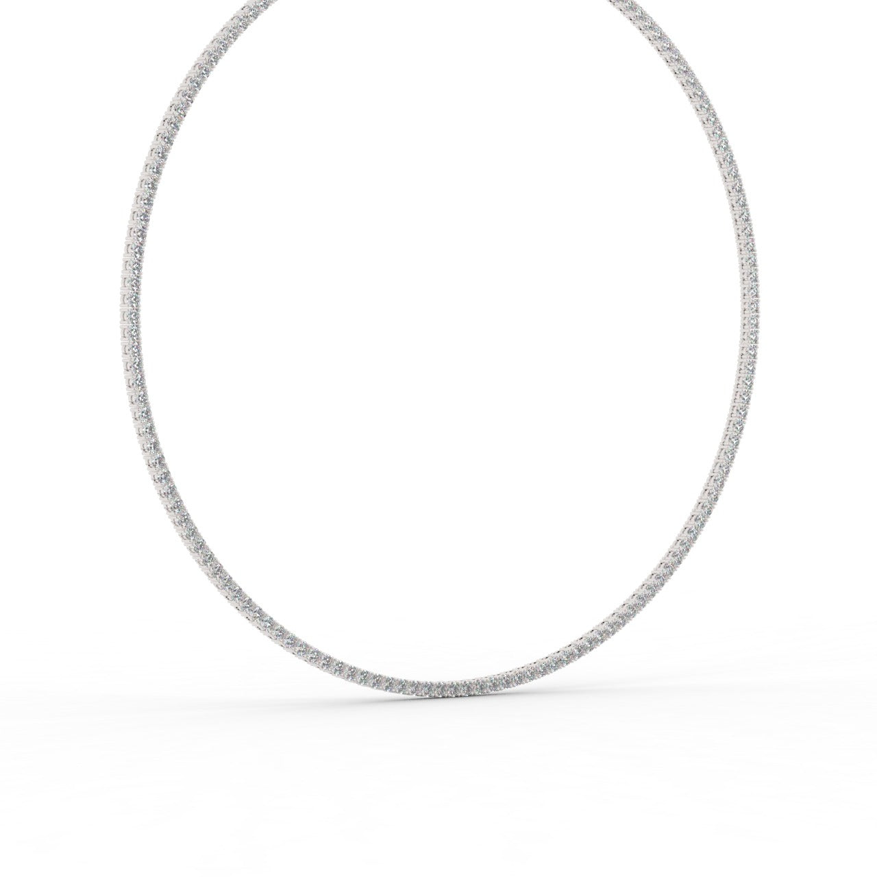 Chiara Diamond Tennis Necklace - White Gold 2.7mm#Metal Colour_White Gold#Stone Size_2.7mm