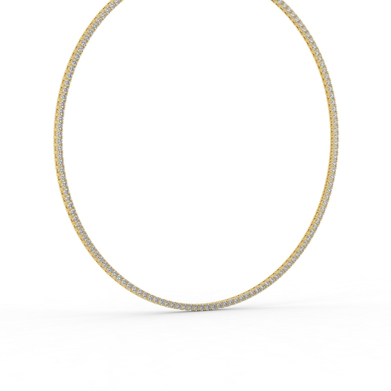 Chiara Diamond Tennis Necklace - Yellow Gold 2.7mm#Metal Colour_Yellow Gold#Stone Size_2.7mm