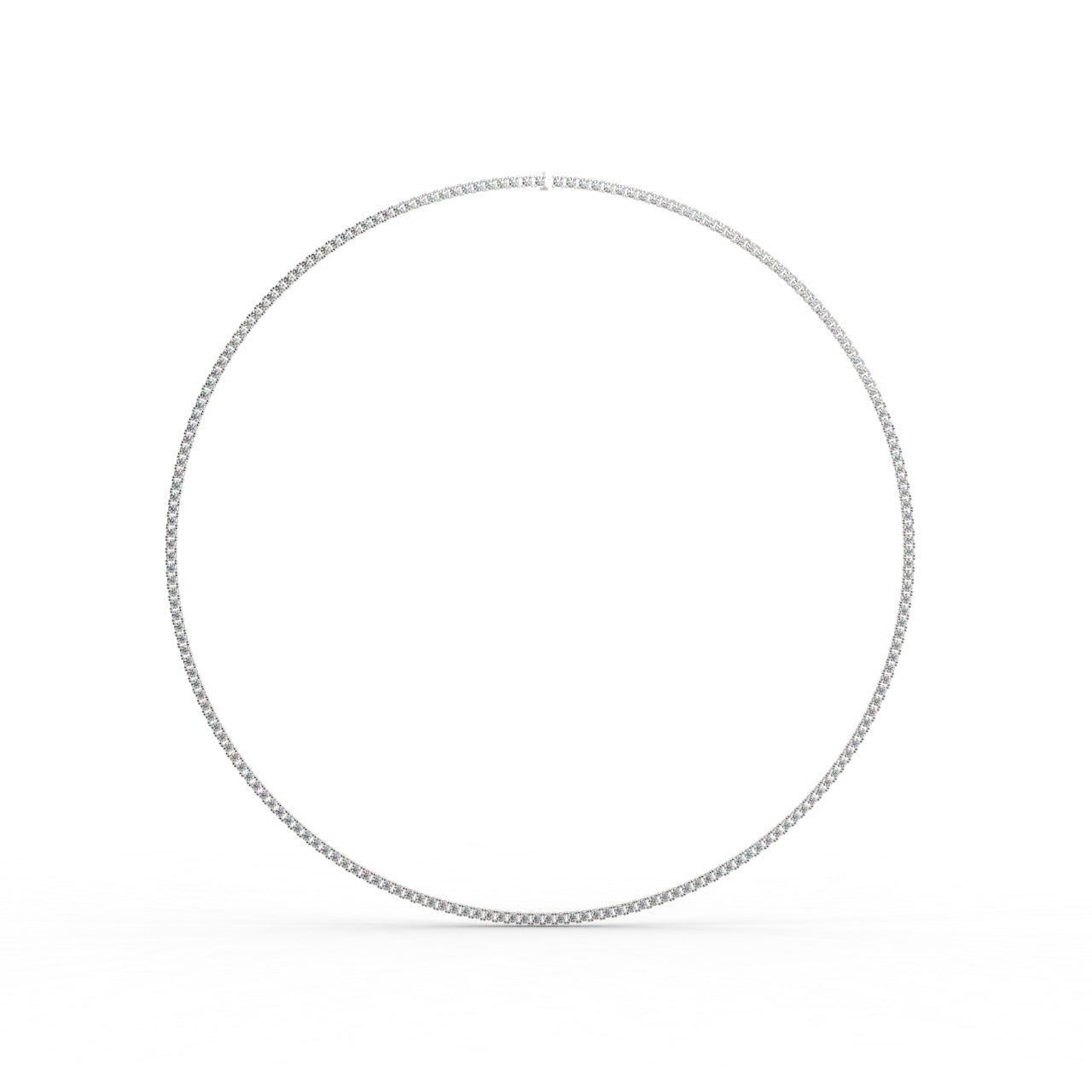 Chiara Diamond Tennis Necklace - White Gold 2mm#Metal Colour_White Gold#Stone Size_2mm