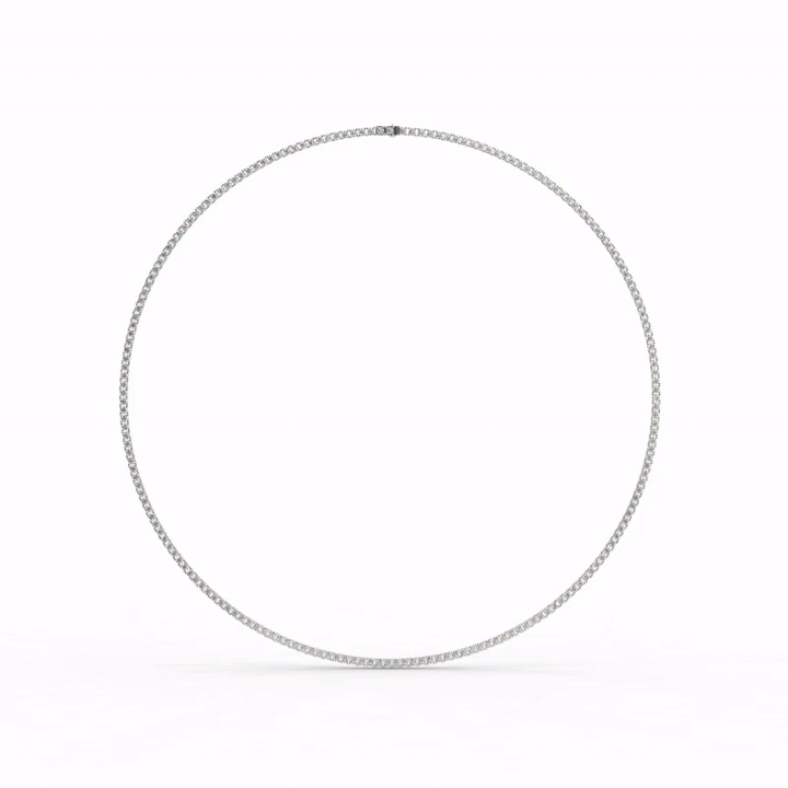 Chiara Diamond Tennis Necklace - 2mm video#Stone Size_2mm