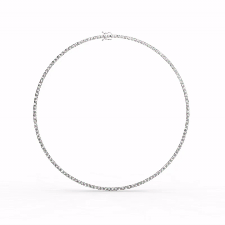 Chiara Diamond Tennis Necklace - 3mm video#Stone Size_3mm