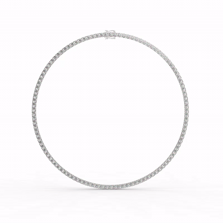 Chiara Diamond Tennis Necklace - 4mm video#Stone Size_4mm
