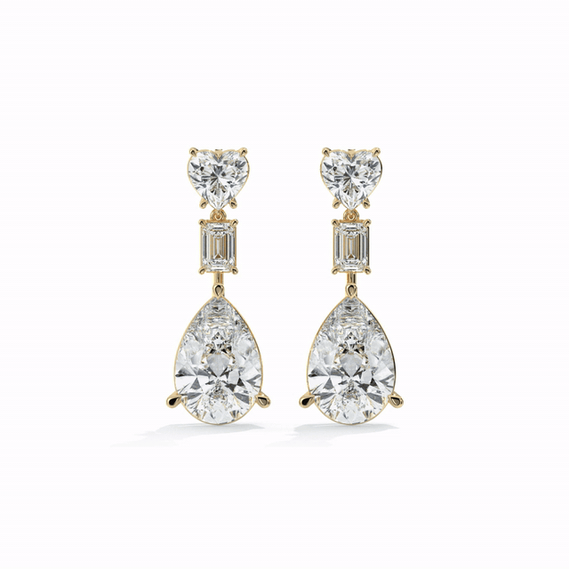 Pear Line Drop Earrings - video