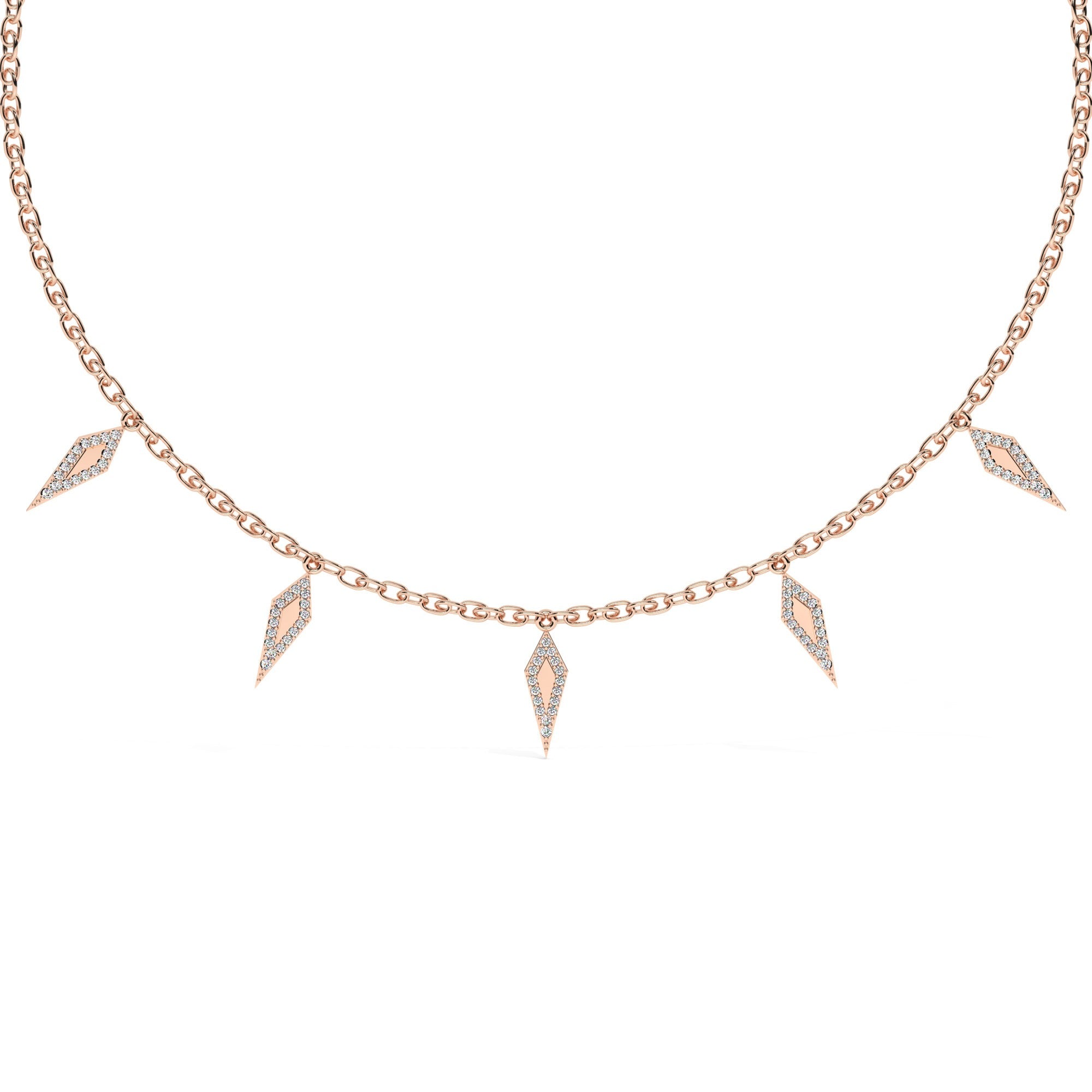 Contour Necklace - Rose Gold#Metal Colour_Rose Gold
