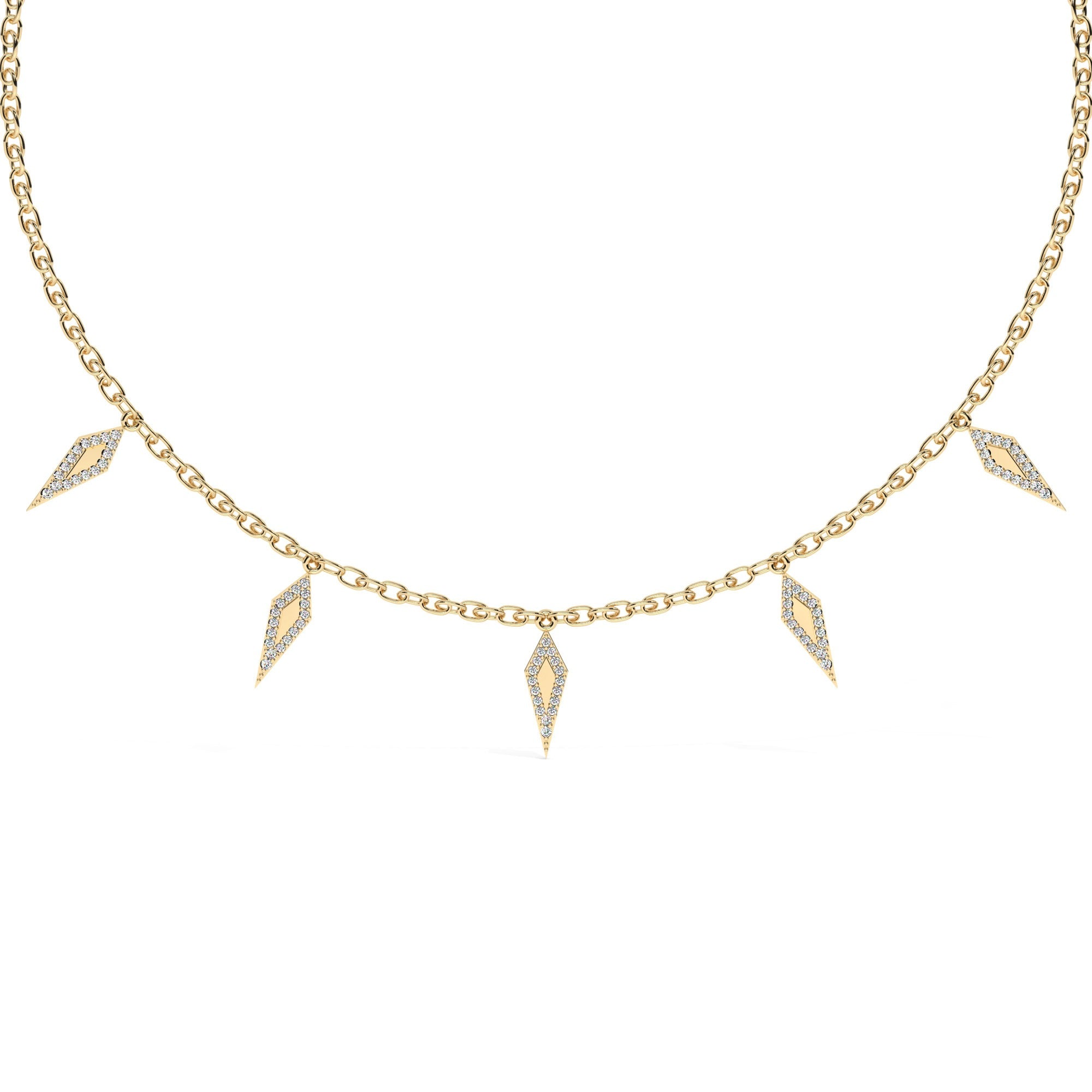 Contour Necklace - Yellow Gold#Metal Colour_Yellow Gold