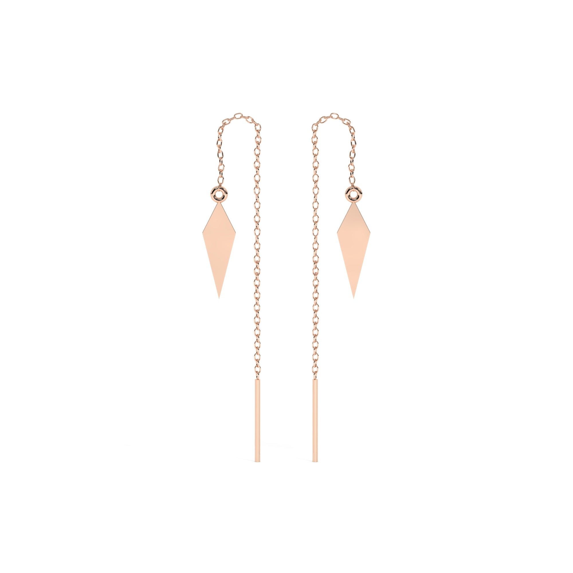 Essence Hang Earrings - Rose Gold#Metal Colour_Rose Gold