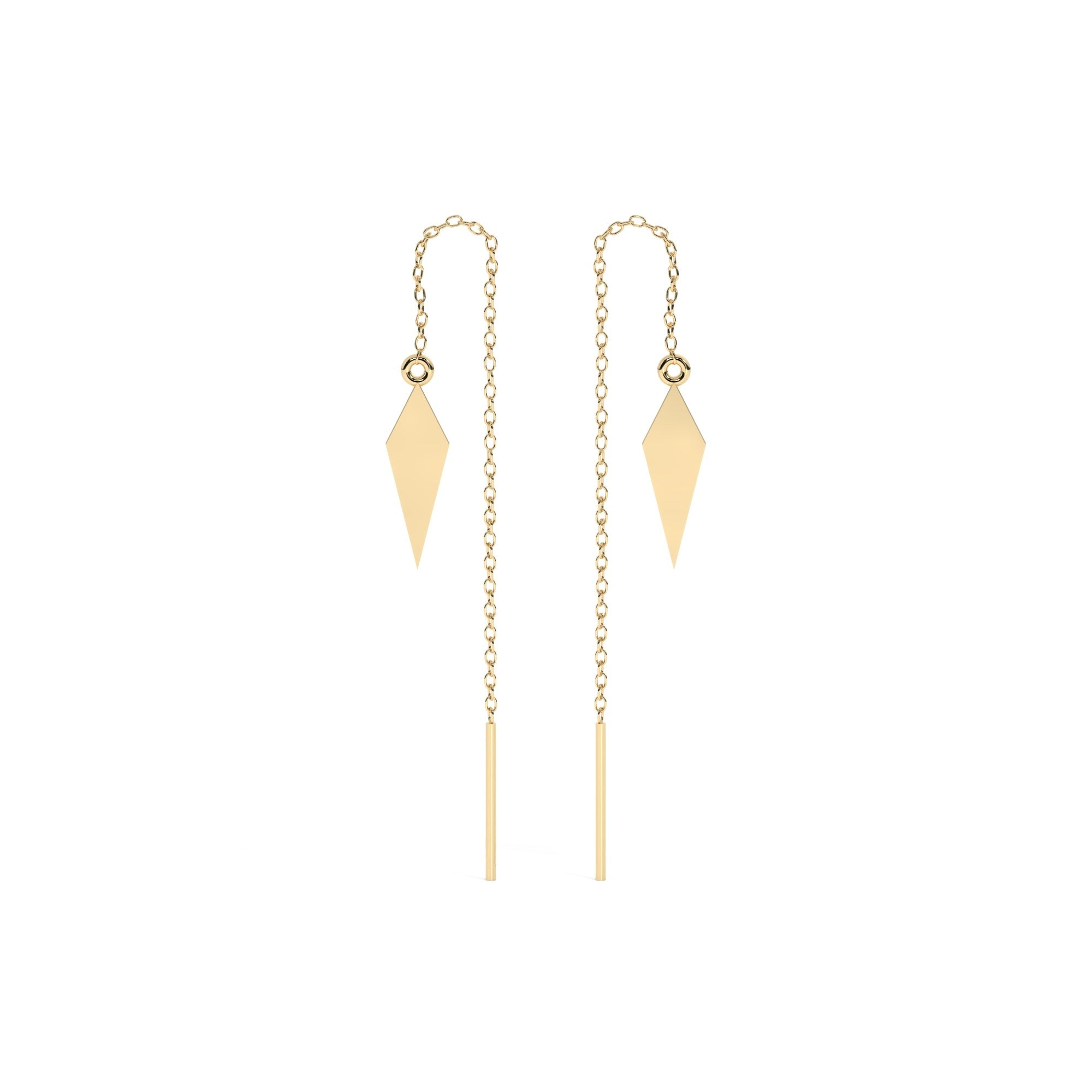 Essence Hang Earrings - Yellow Gold#Metal Colour_Yellow Gold