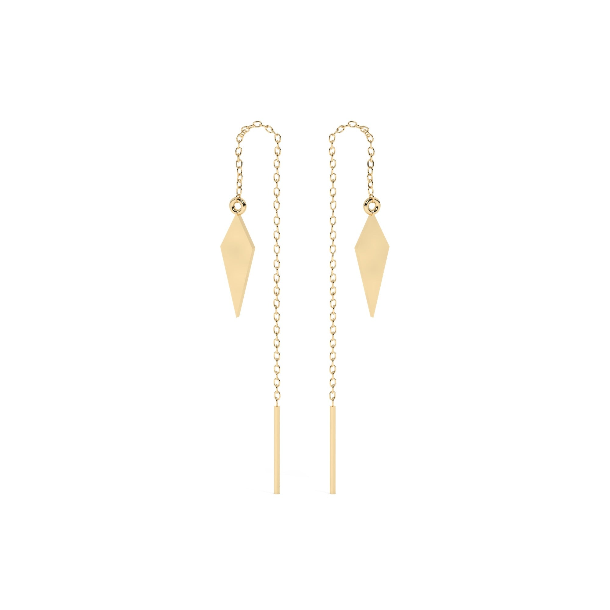 Essence Hang Earrings - Yellow Gold#Metal Colour_Yellow Gold