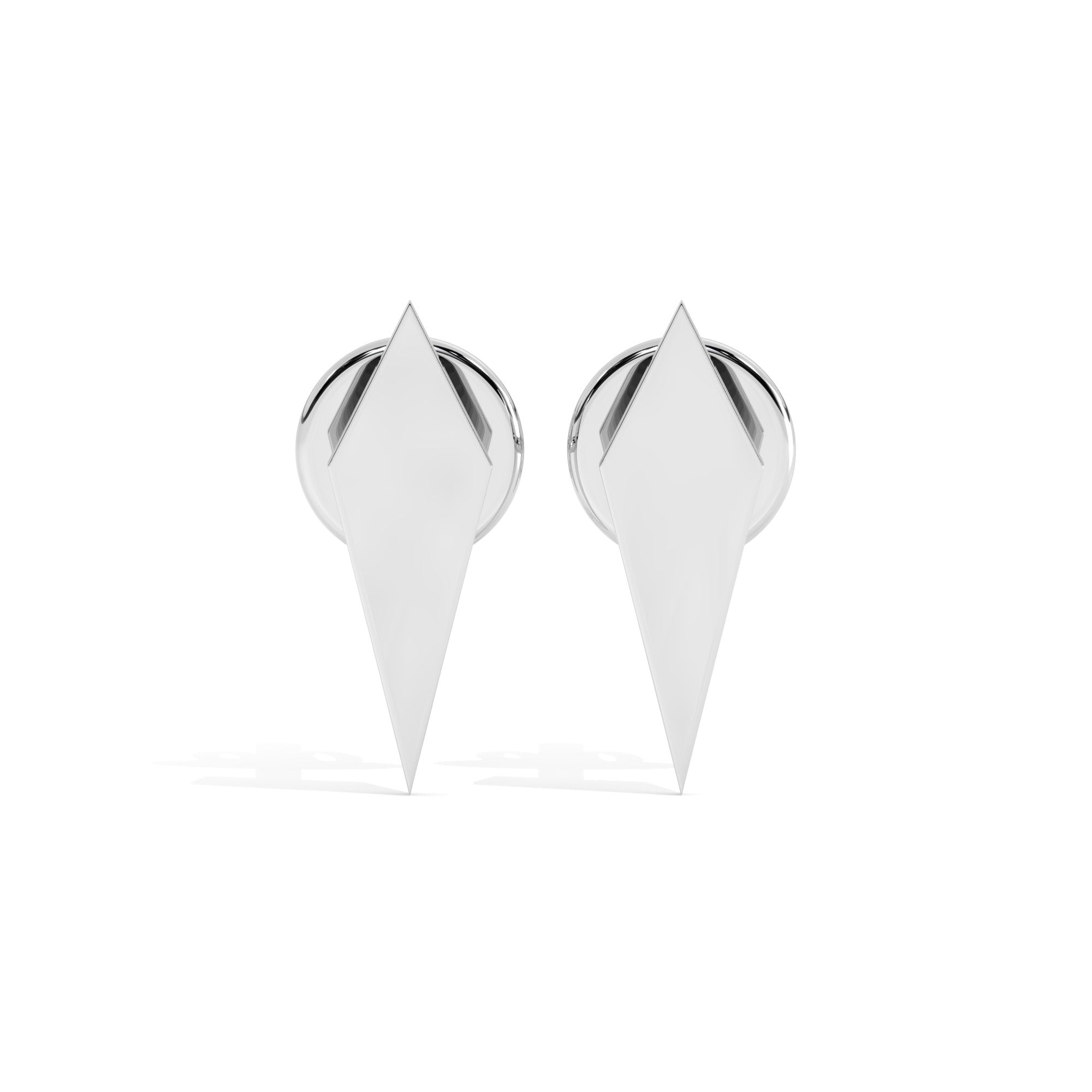 Essence Stud Earrings - White Gold#Metal Colour_White Gold