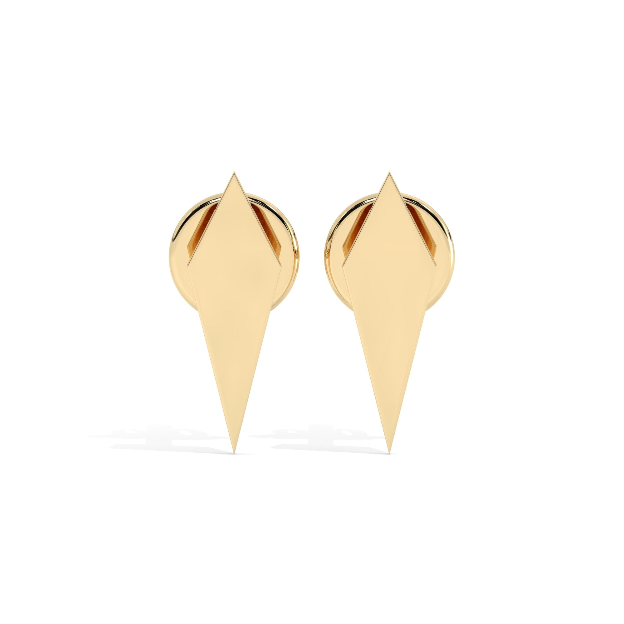 Essence Stud Earrings - Yellow Gold#Metal Colour_Yellow Gold