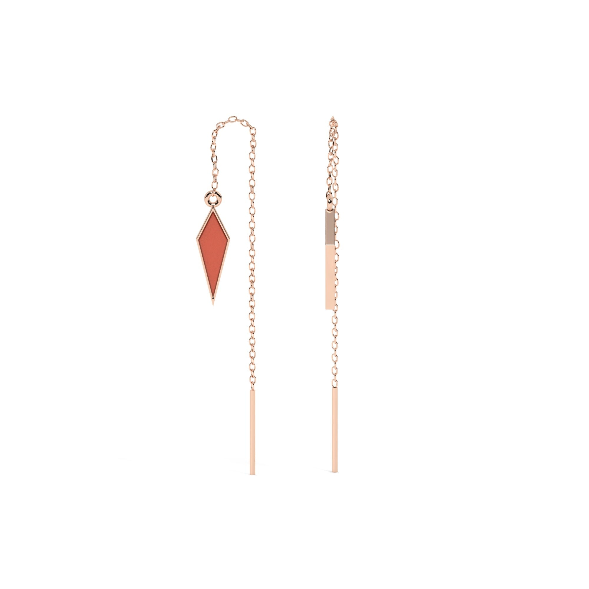 Hue Hang Earrings - Rose Gold#Metal Colour_Rose Gold