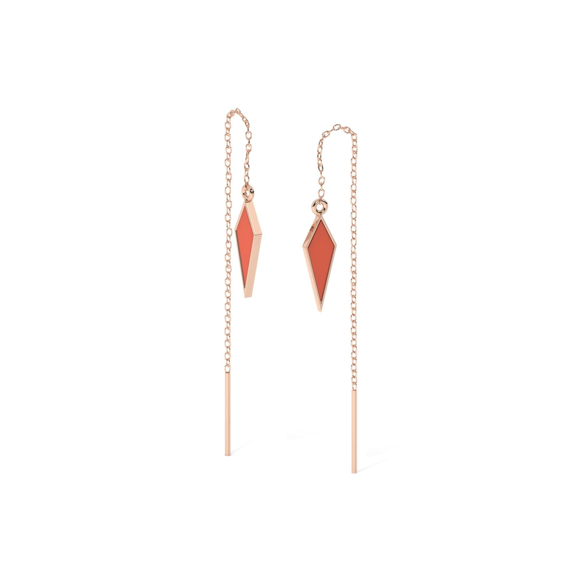 Hue Hang Earrings - Rose Gold#Metal Colour_Rose Gold