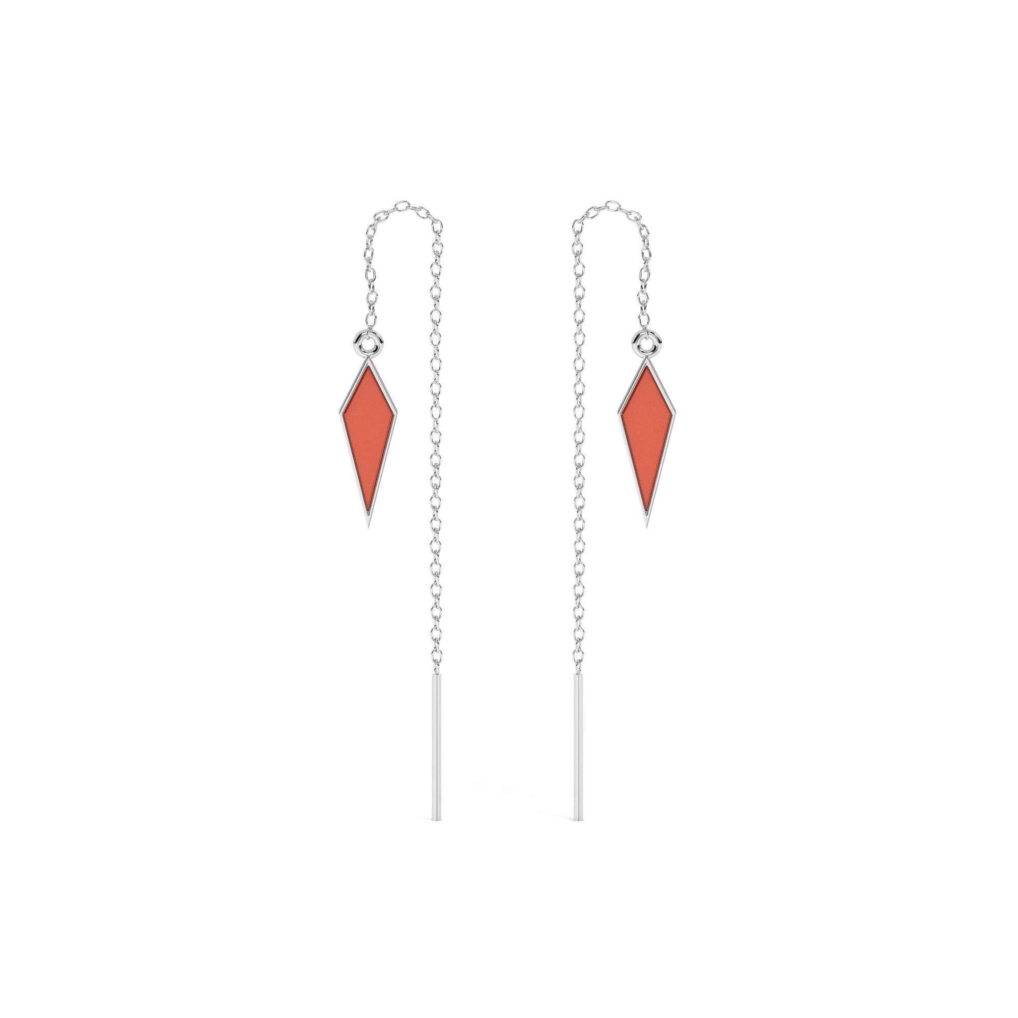 Hue Hang Earrings - White Gold#Metal Colour_White Gold