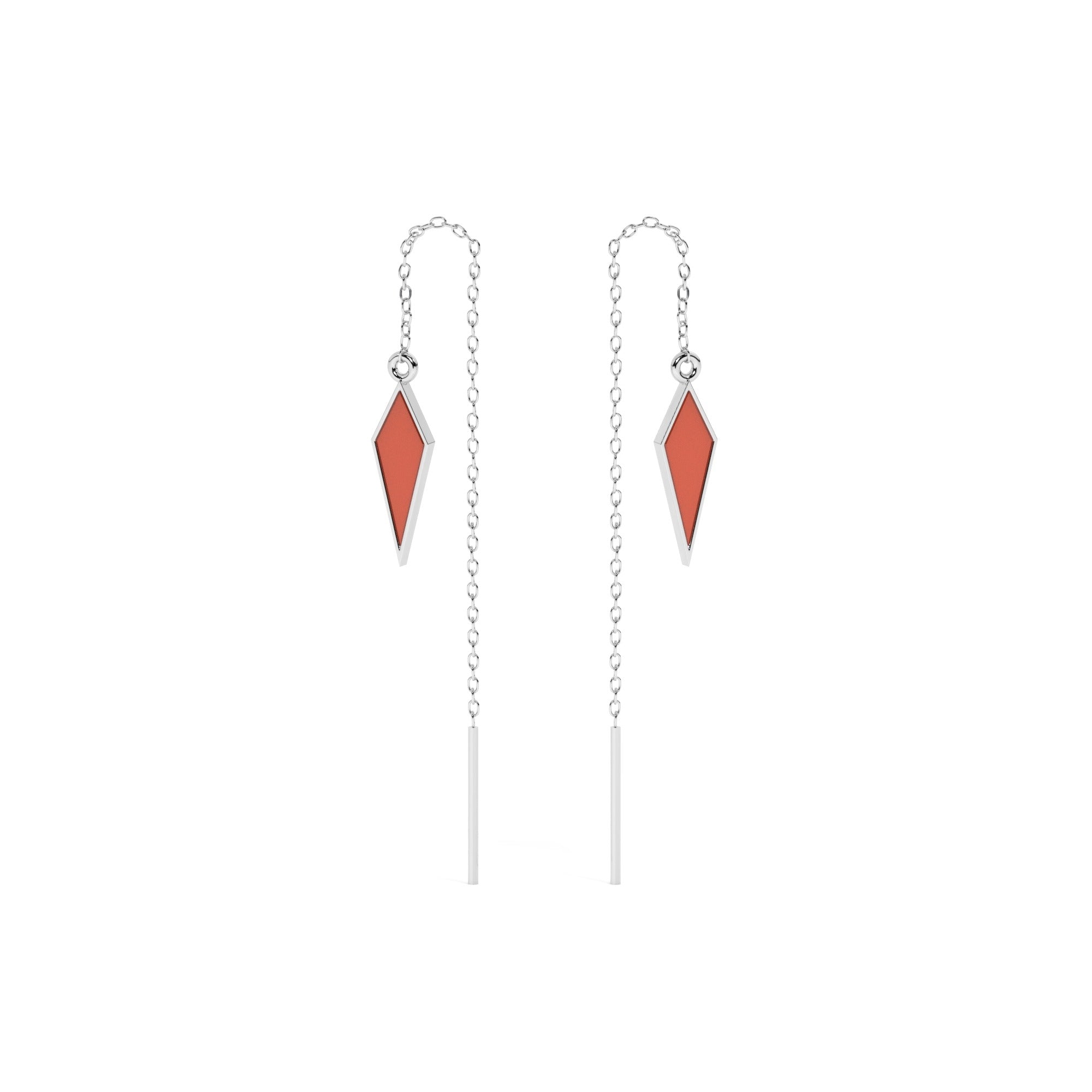 Hue Hang Earrings - White Gold#Metal Colour_White Gold