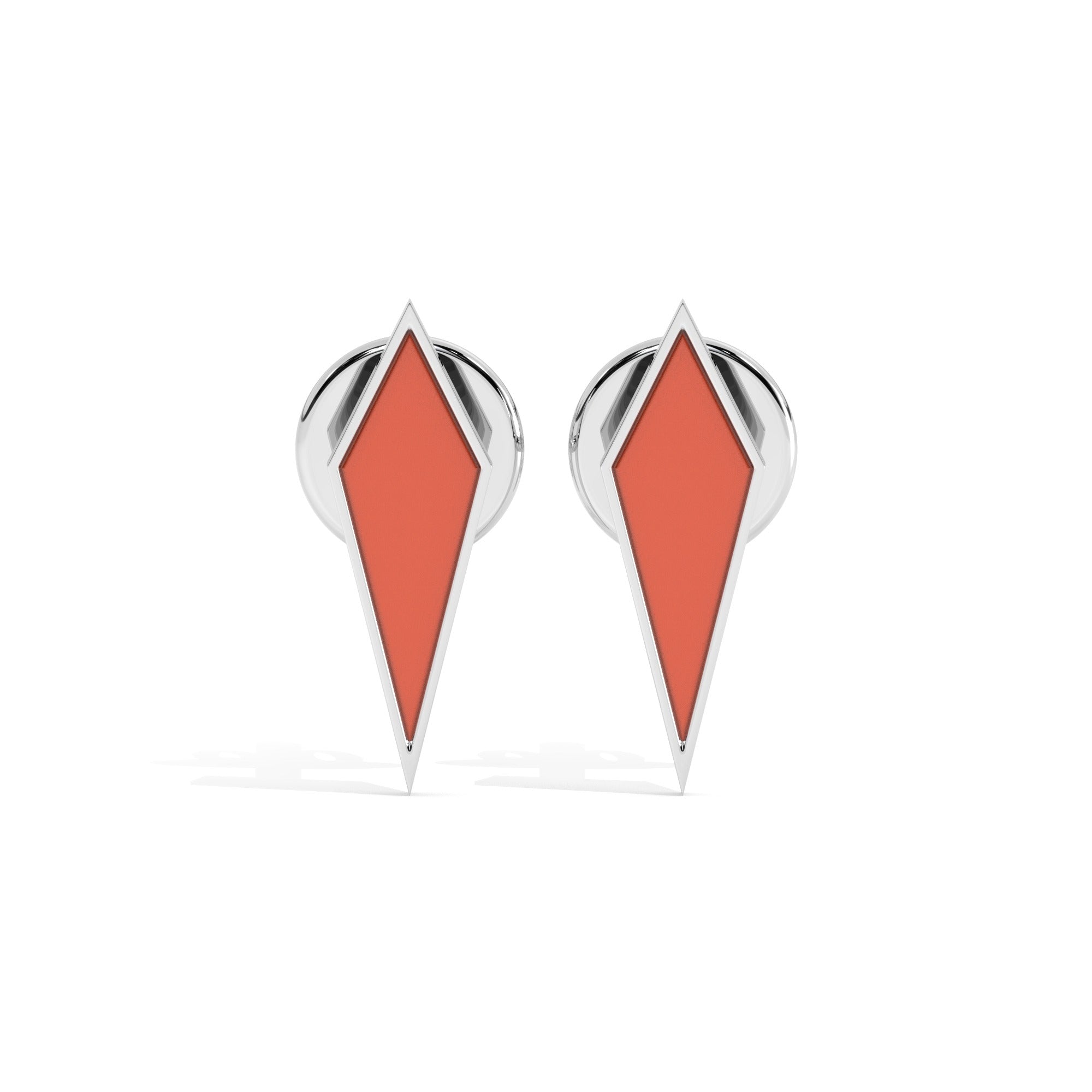 Hue Stud Earrings - White Gold#Metal Colour_White Gold