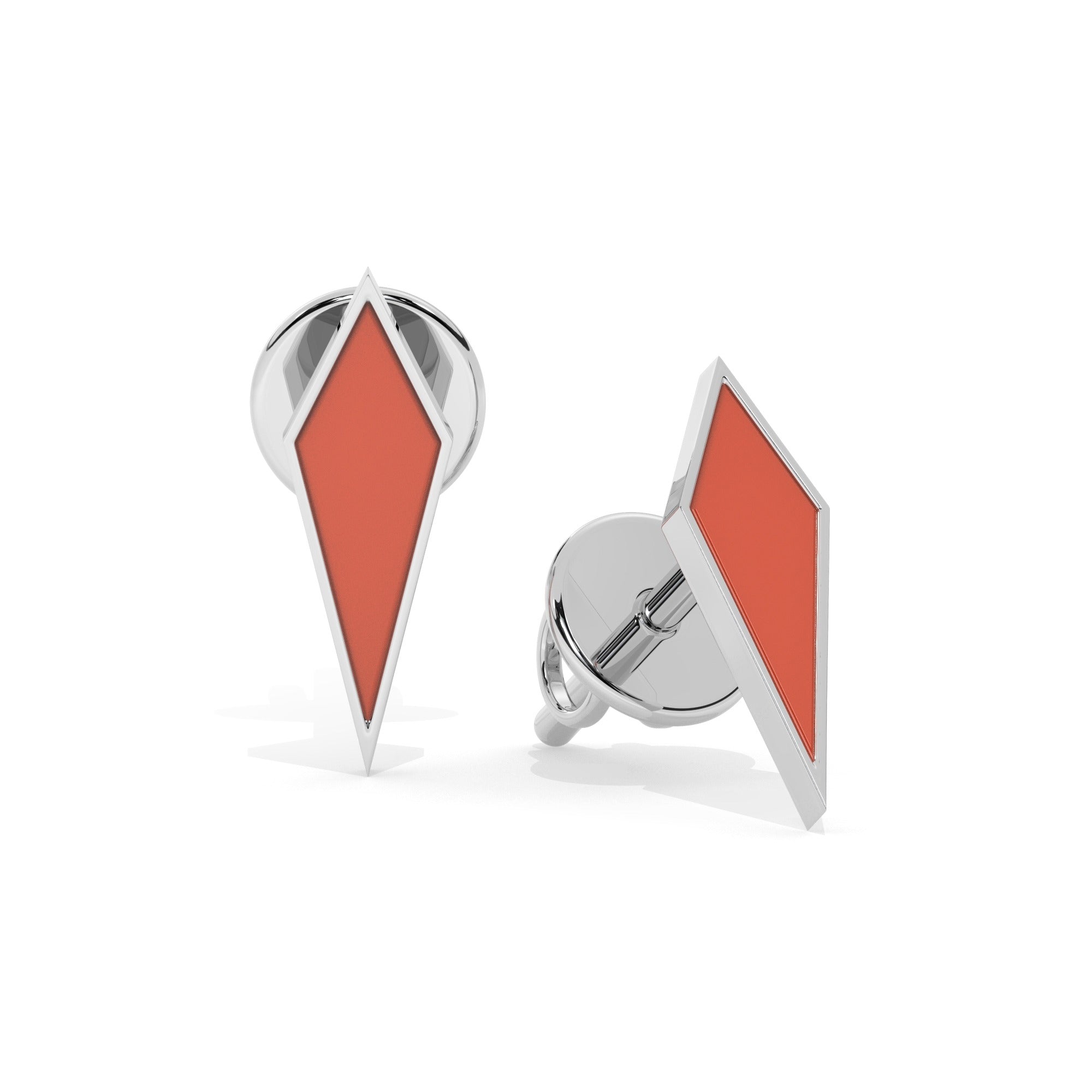 Hue Stud Earrings - White Gold#Metal Colour_White Gold