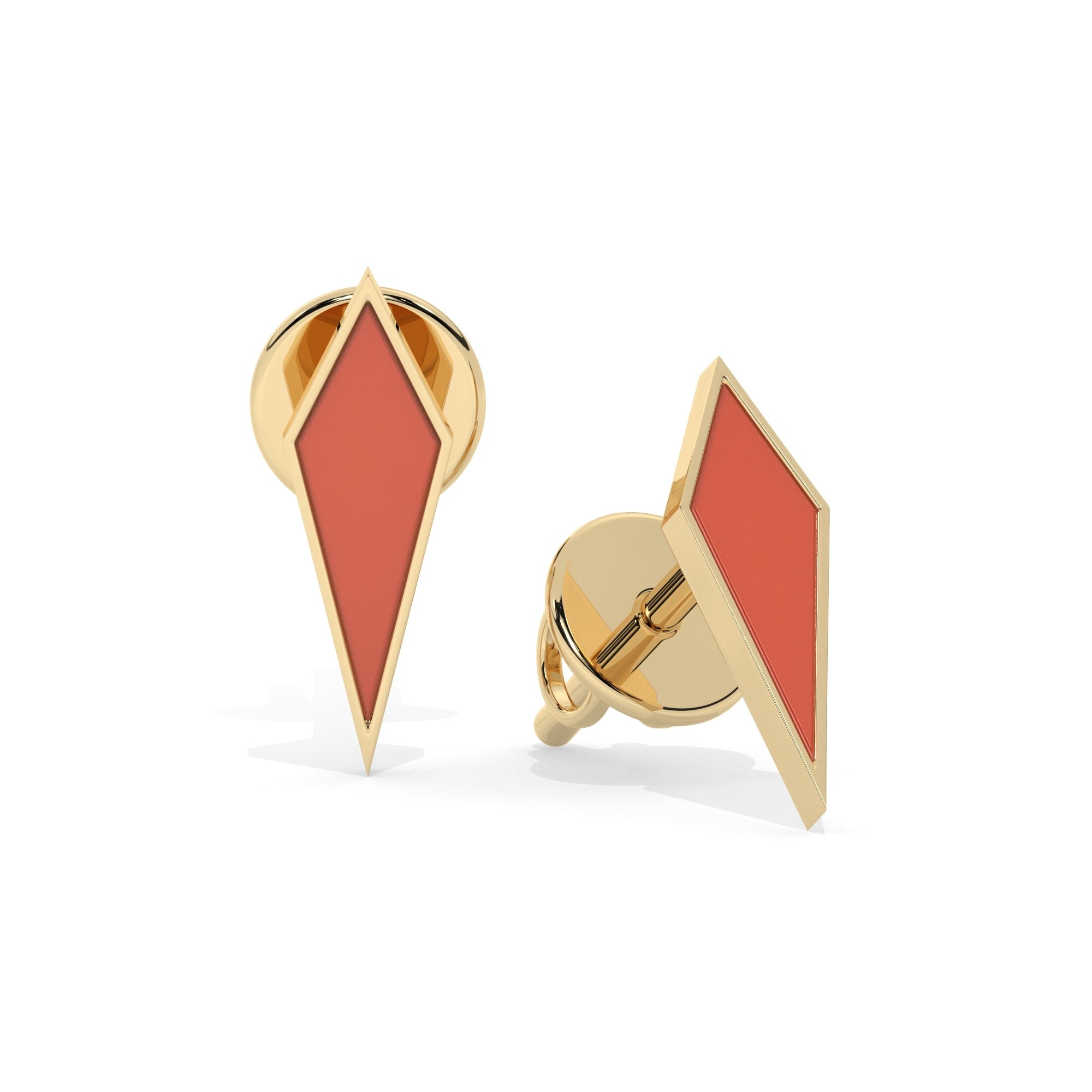 Hue Stud Earrings - Yellow Gold#Metal Colour_Yellow Gold