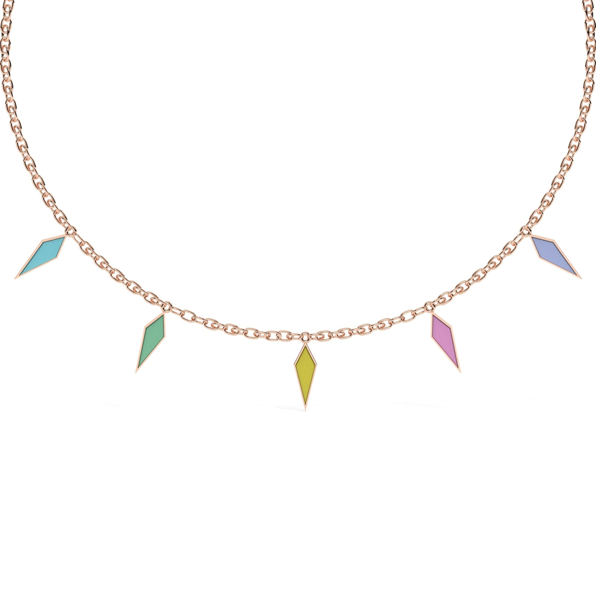 Hue Necklace - Rose Gold#Metal Colour_Rose Gold