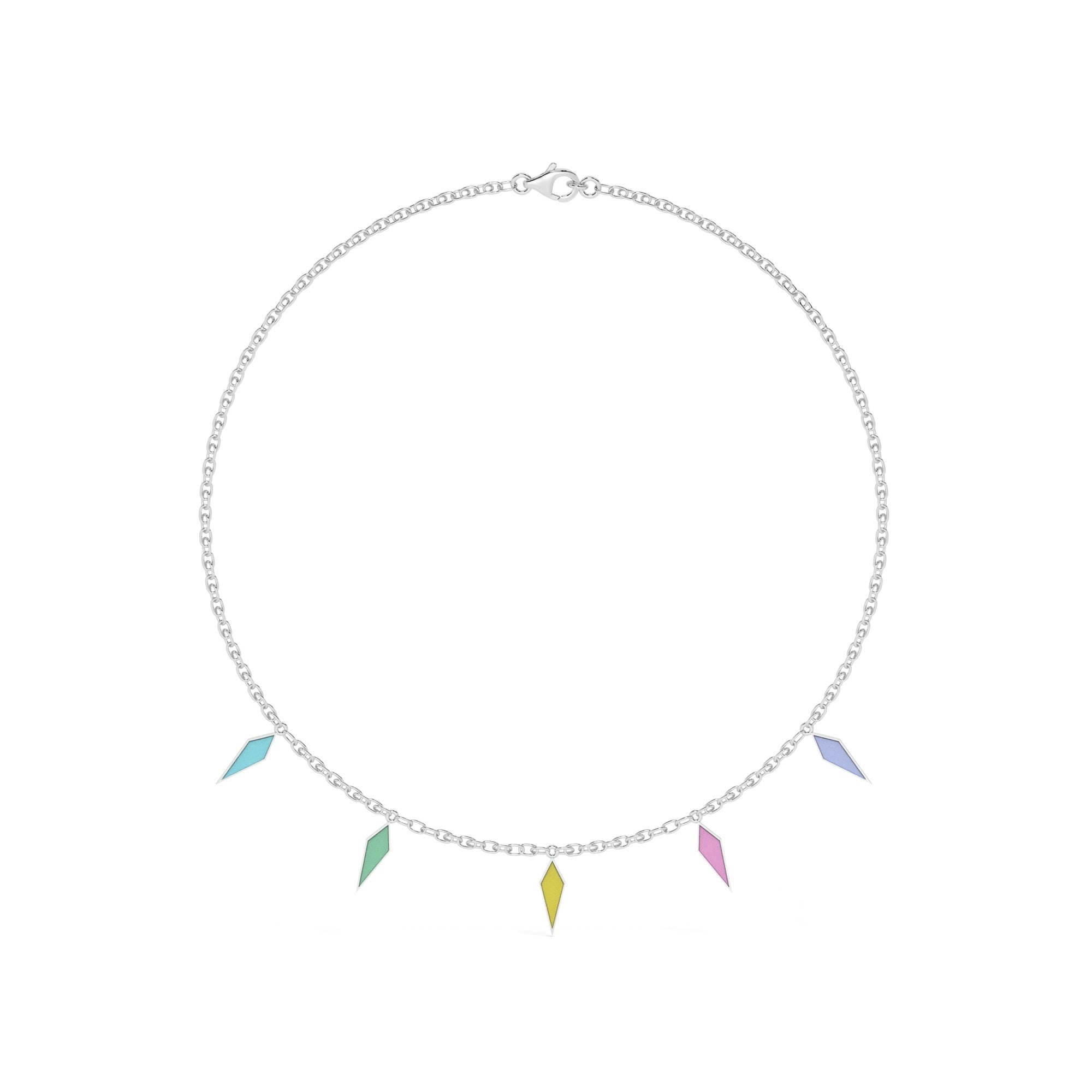 Hue Necklace - White Gold#Metal Colour_White Gold