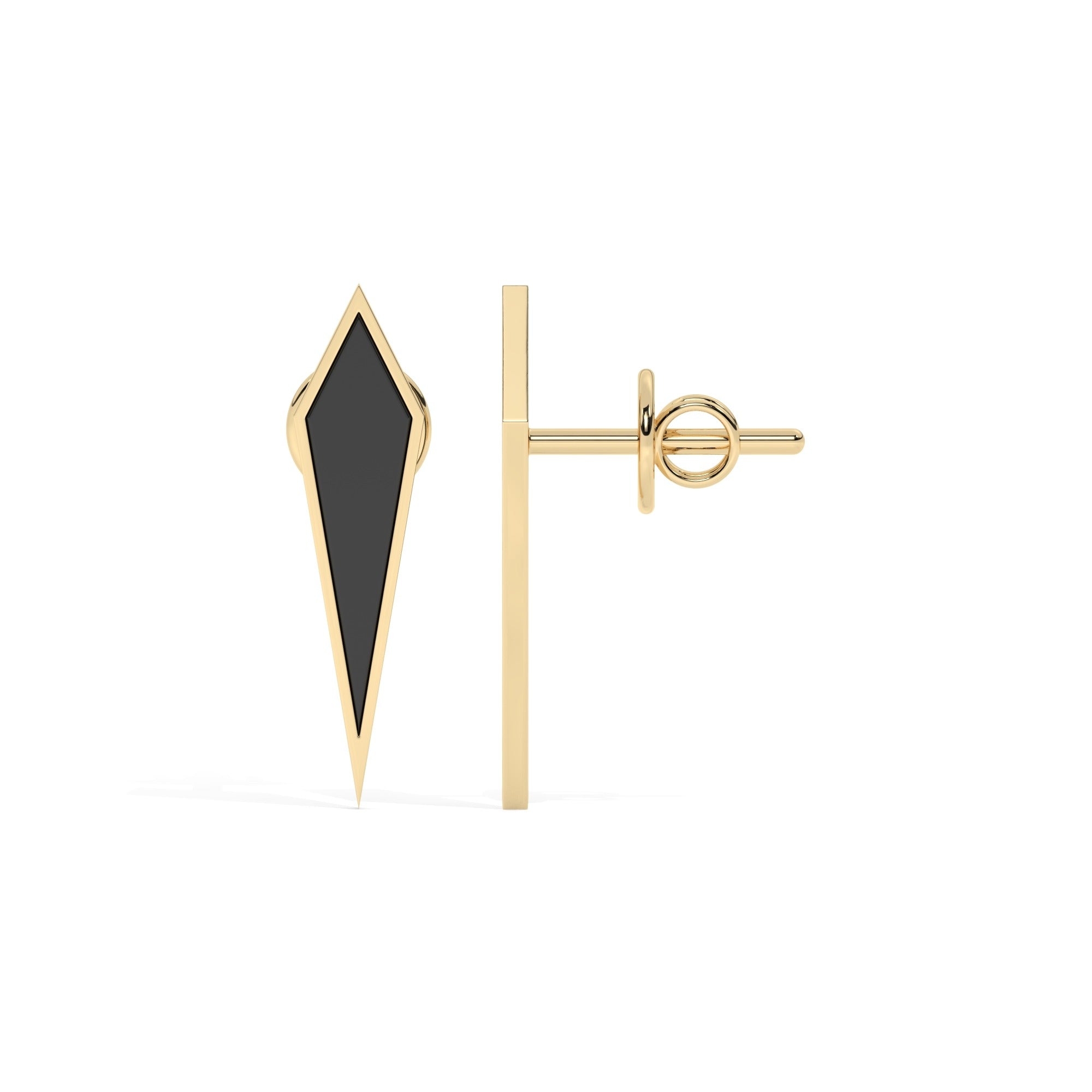 Hue Bold Stud Earrings - Yellow Gold#Metal Colour_Yellow Gold