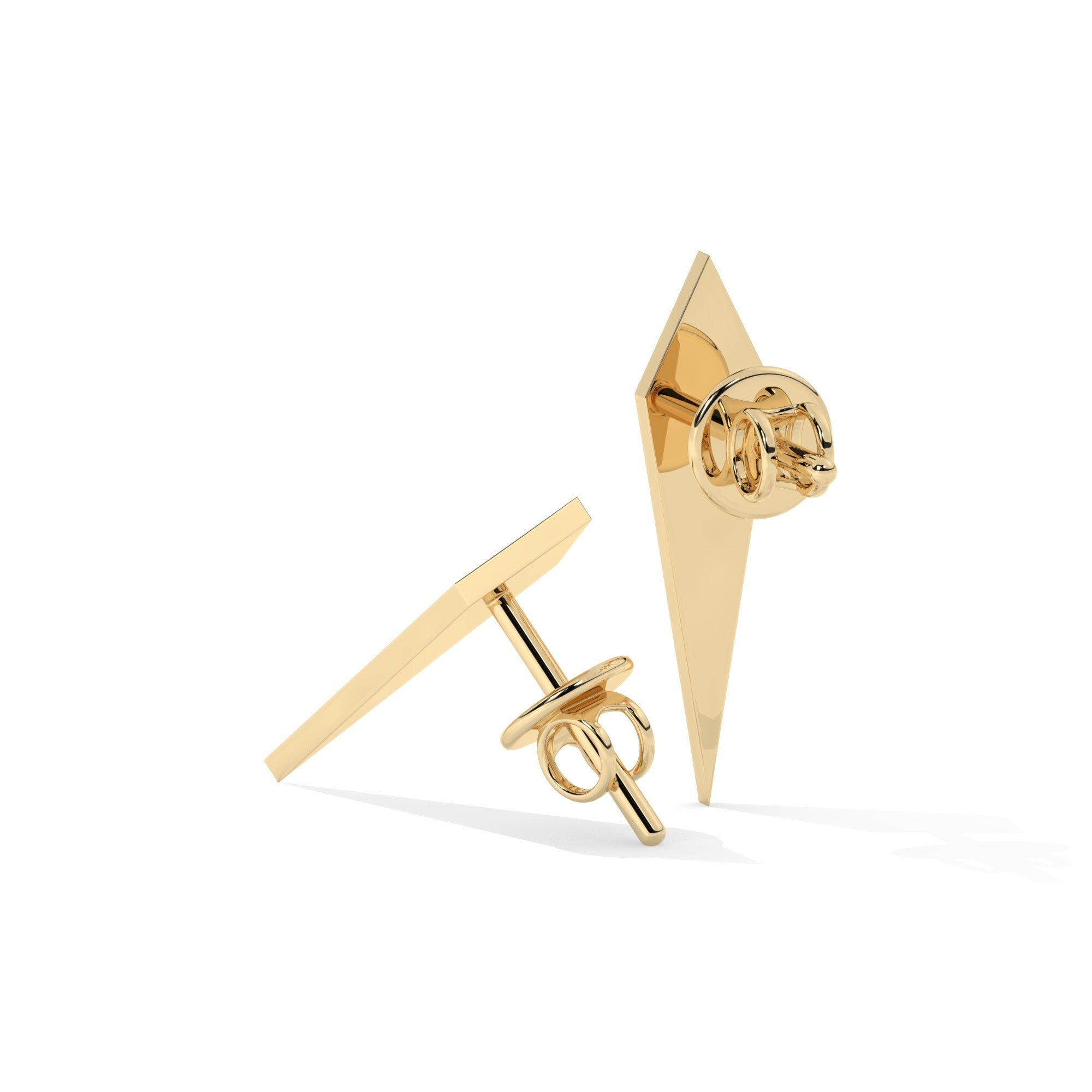 Hue Bold Stud Earrings - Yellow Gold#Metal Colour_Yellow Gold