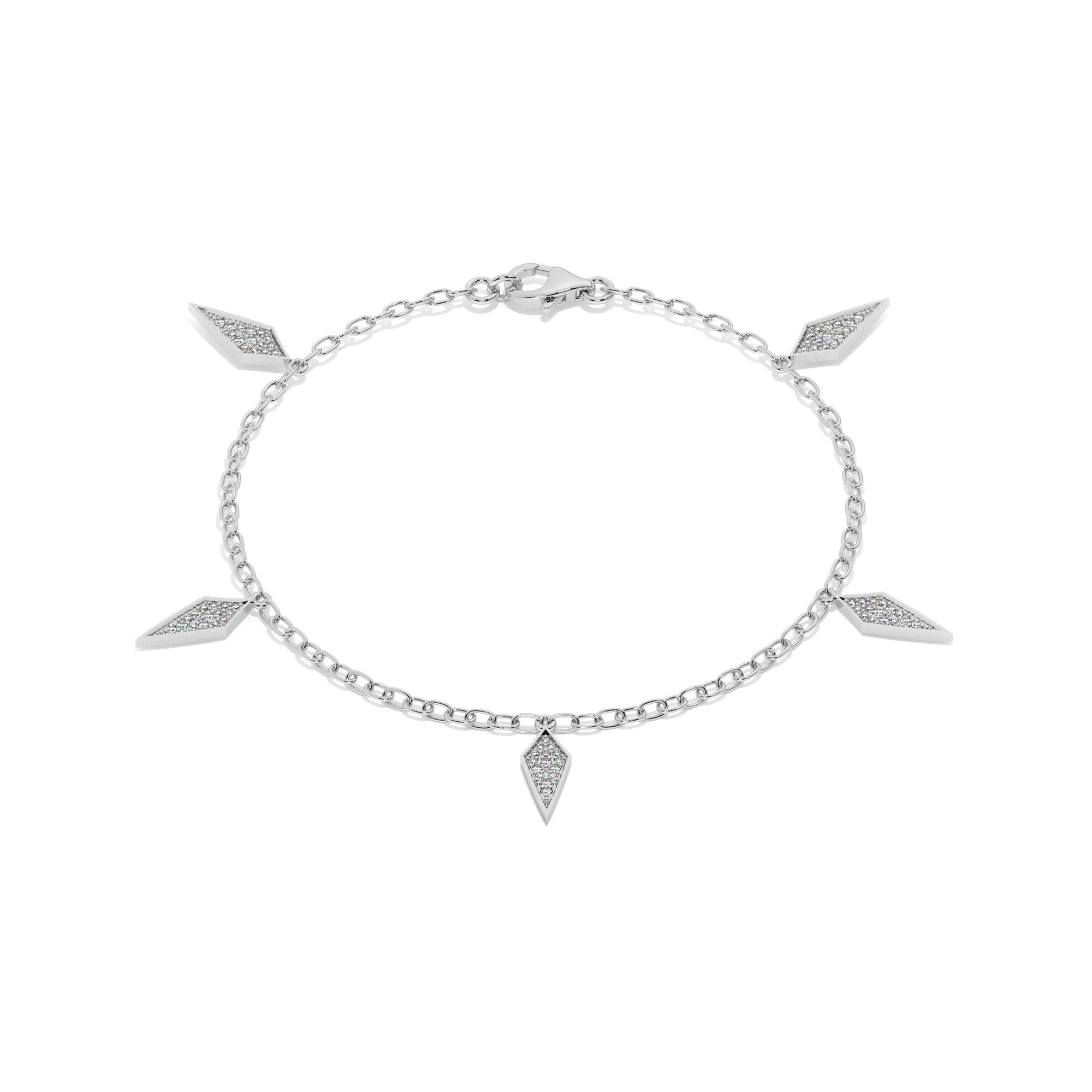 Lustre Bracelet - White Gold#Metal Colour_White Gold