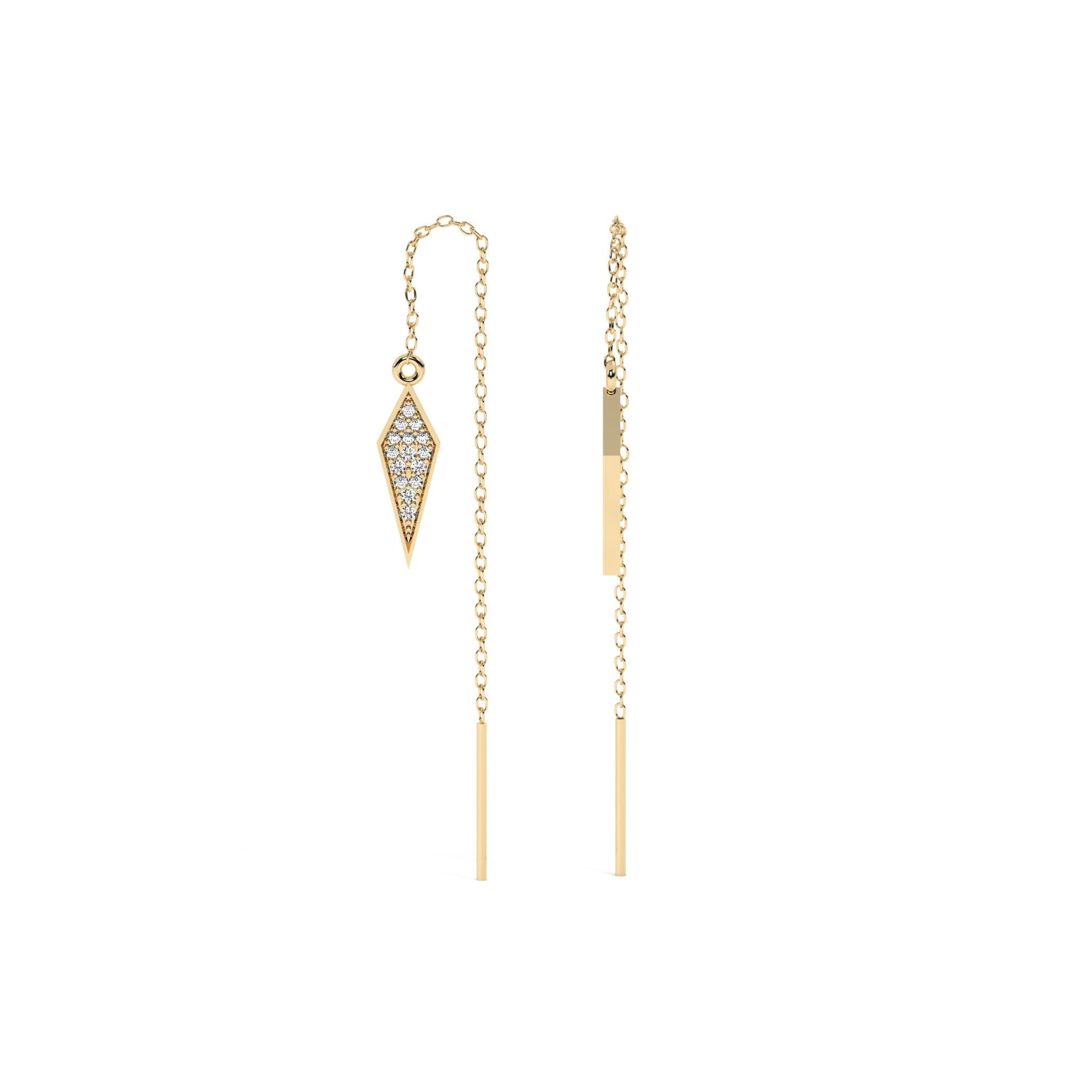 Lustre Hang Earrings - Yellow Gold#Metal Colour_Yellow Gold