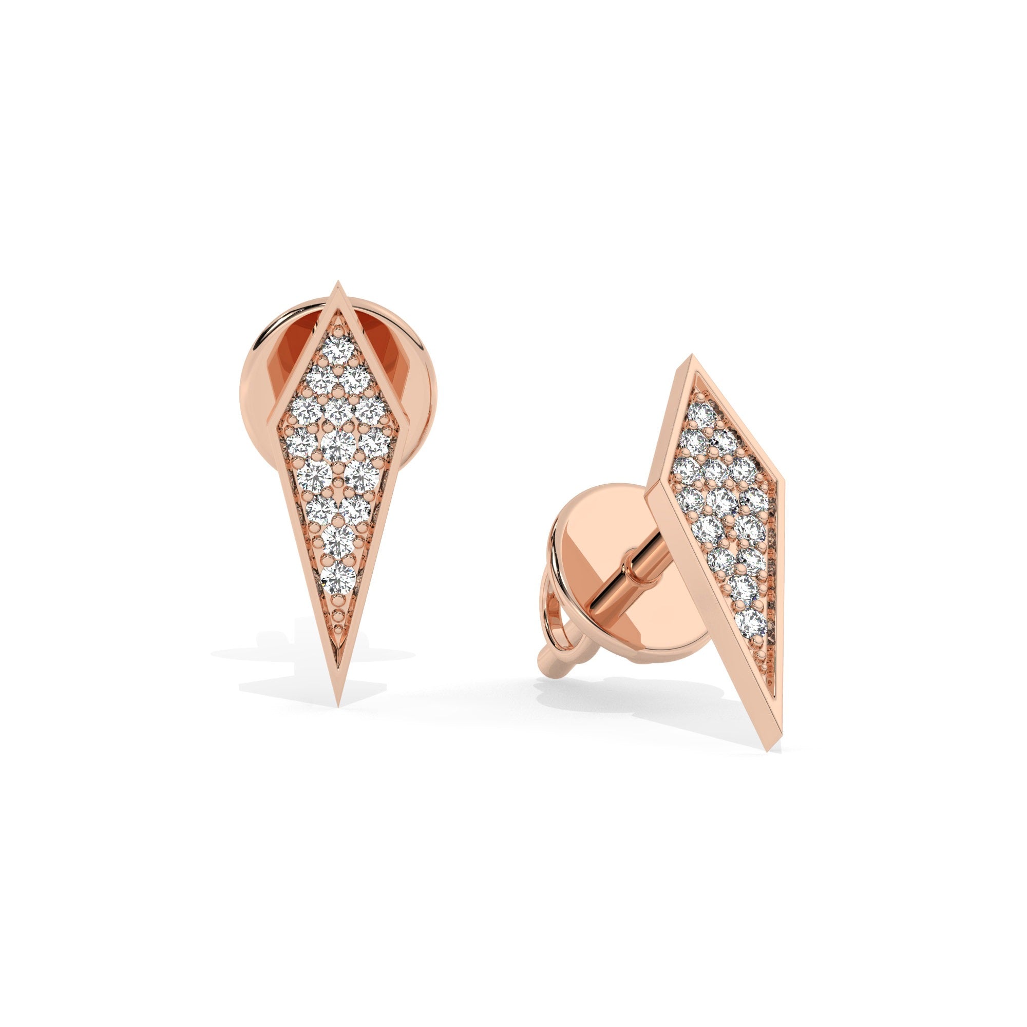Lustre Stud Earrings - Rose Gold#Metal Colour_Rose Gold
