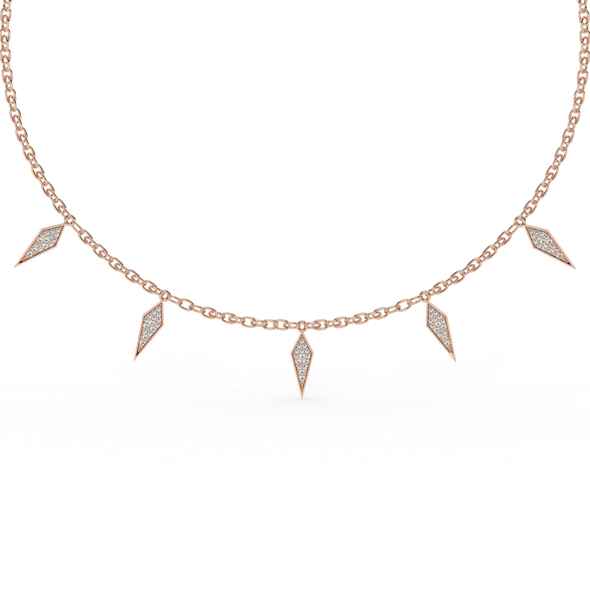 Lustre Necklace - Rose Gold#Metal Colour_Rose Gold