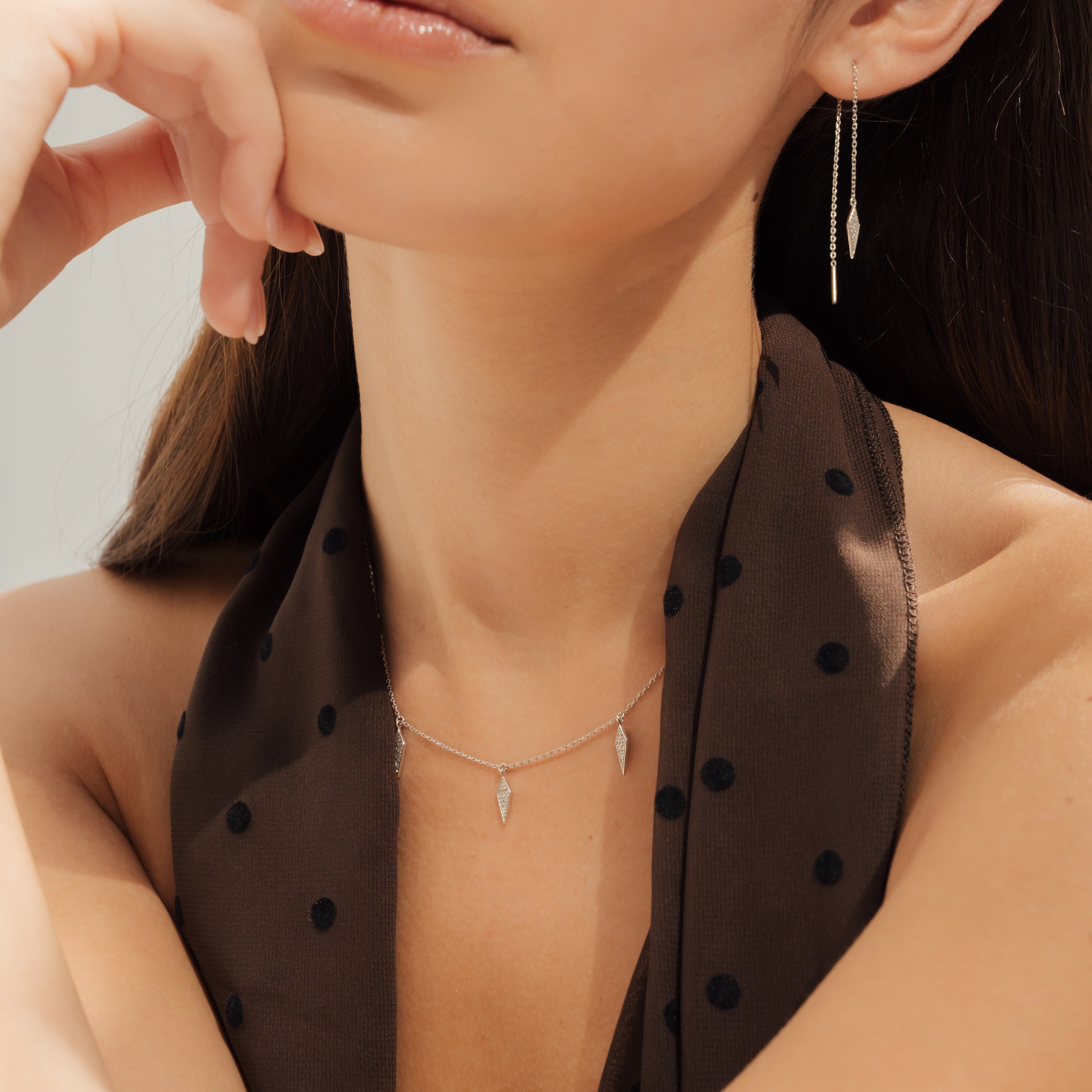 Lustre Necklace - Rose Gold lifestyle#Metal Colour_Rose Gold
