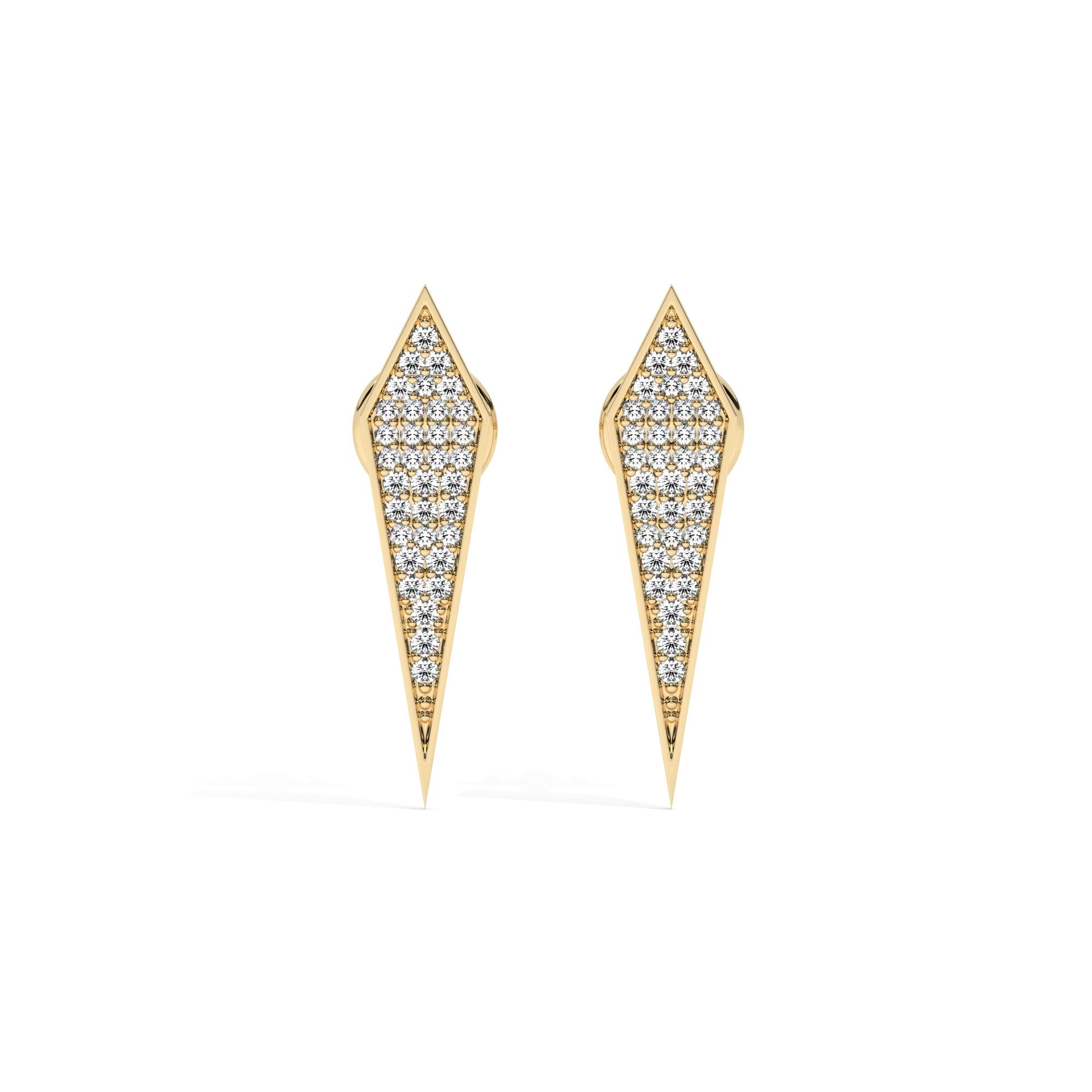 Lustre Bold Stud Earrings - Yellow Gold#Metal Colour_Yellow Gold