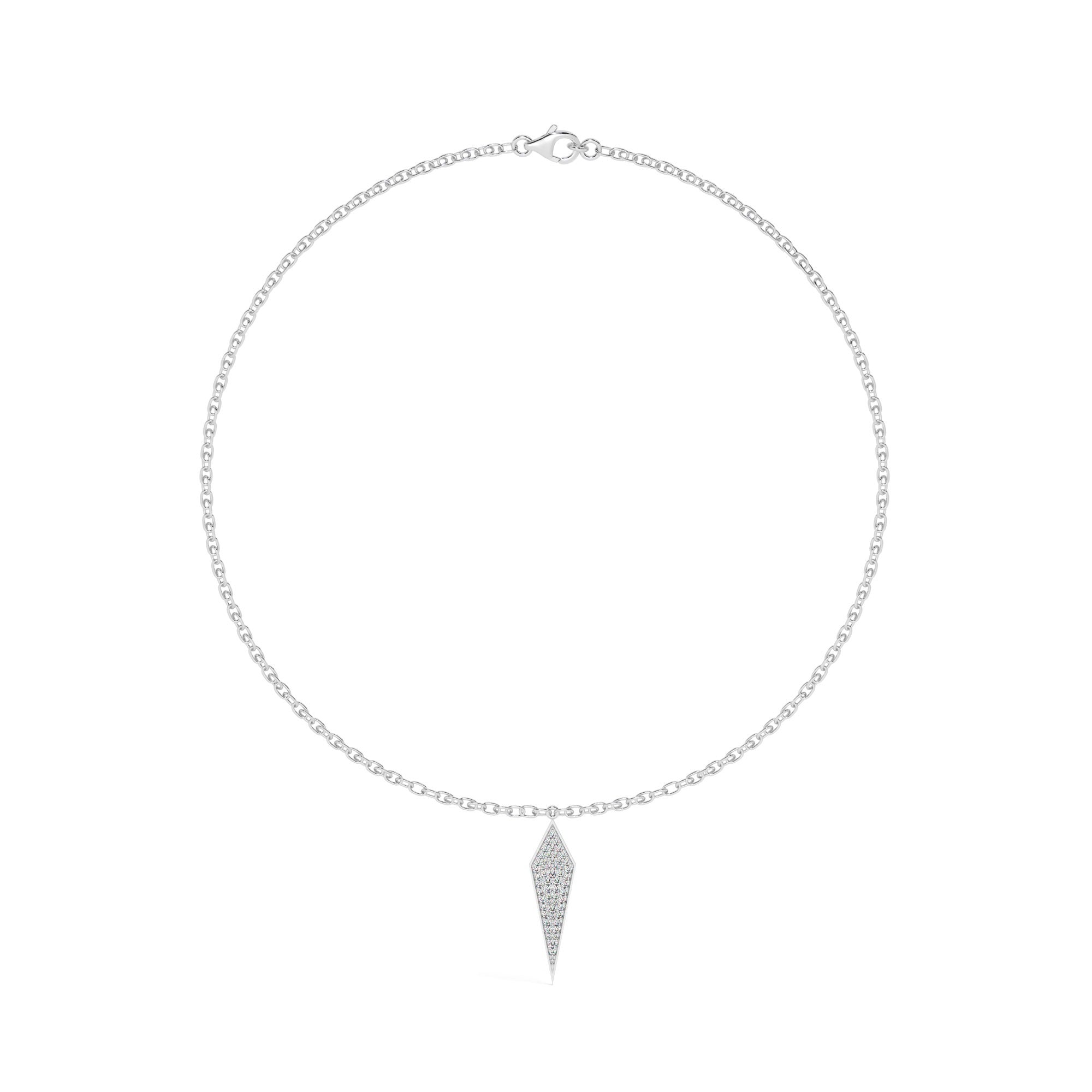 Lustre Bold Necklace - White Gold#Metal Colour_White Gold