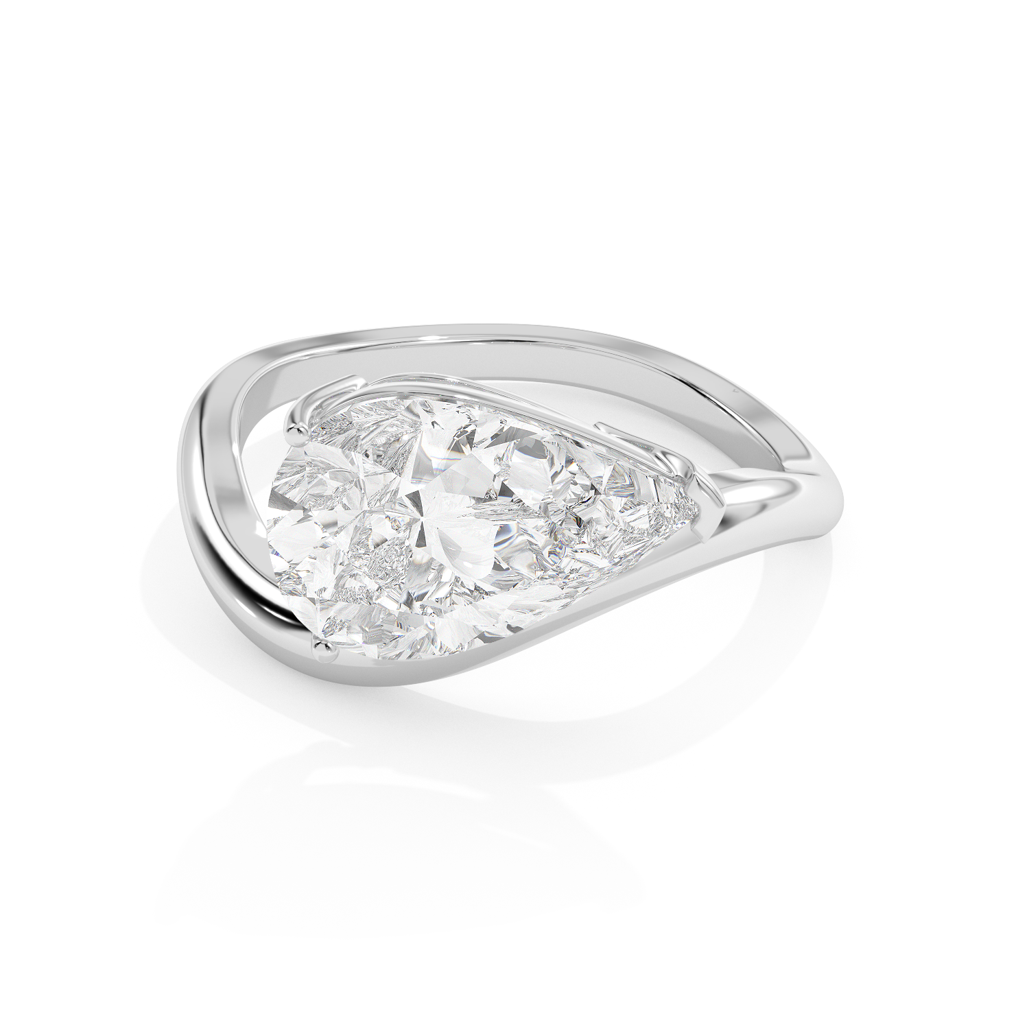 Wave Pear Ring - reference