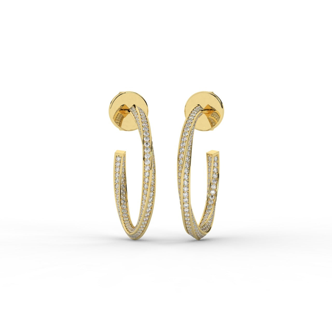 Chiara Hoop Earrings - Yellow Gold#Metal Colour_Yellow Gold
