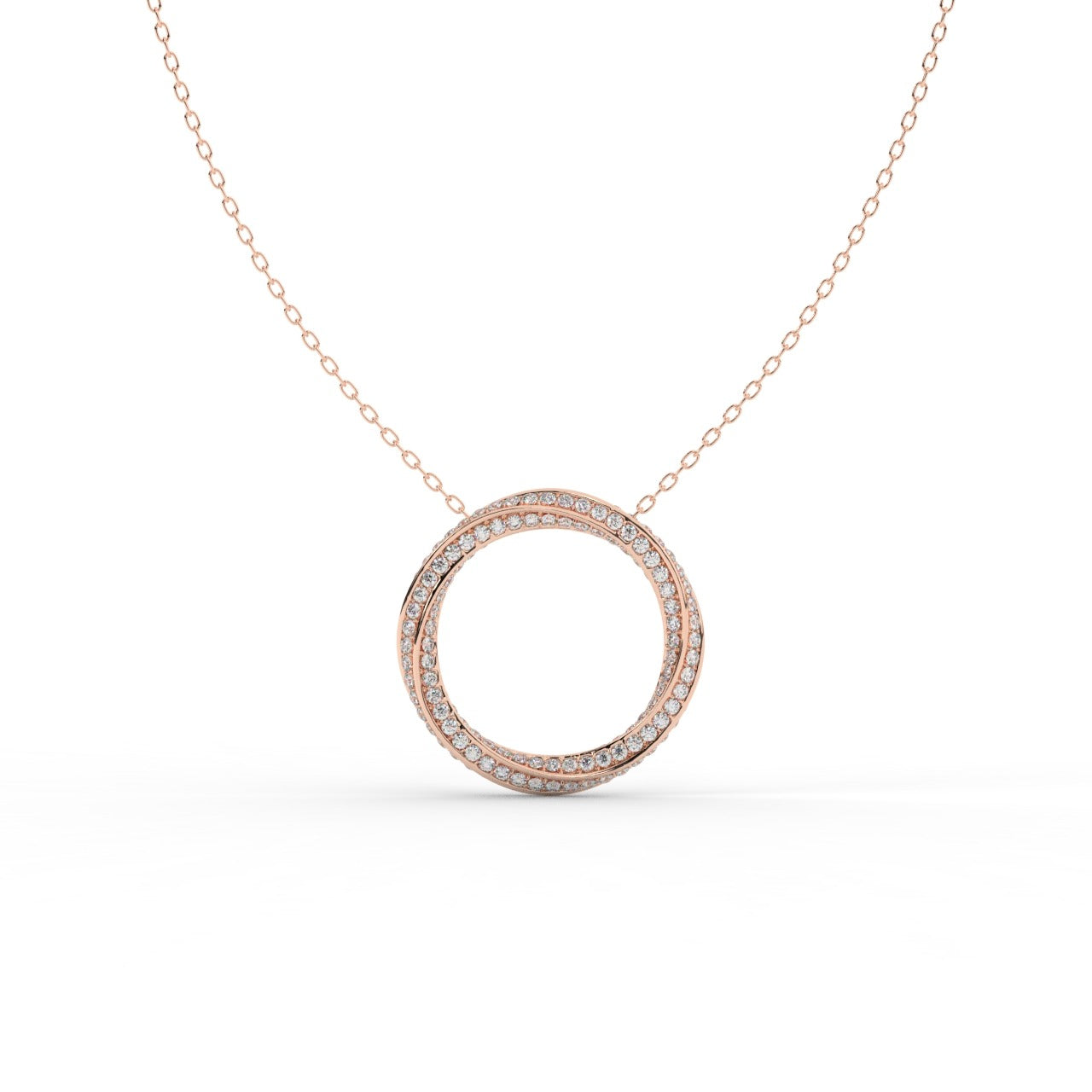 Chiara Mobius Pendant Necklace - Rose Gold#Metal Colour_Rose Gold