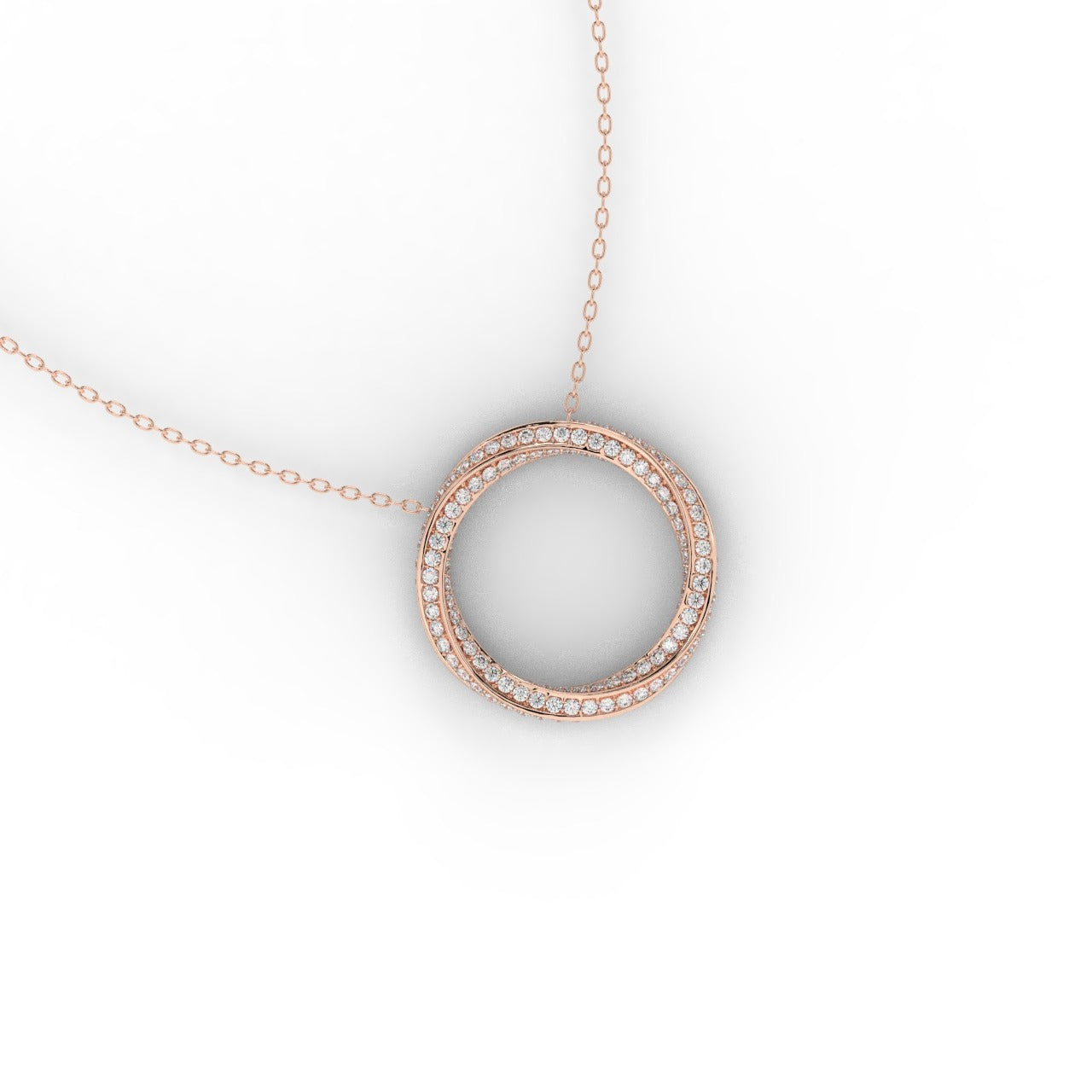 Chiara Mobius Pendant Necklace - Rose Gold#Metal Colour_Rose Gold