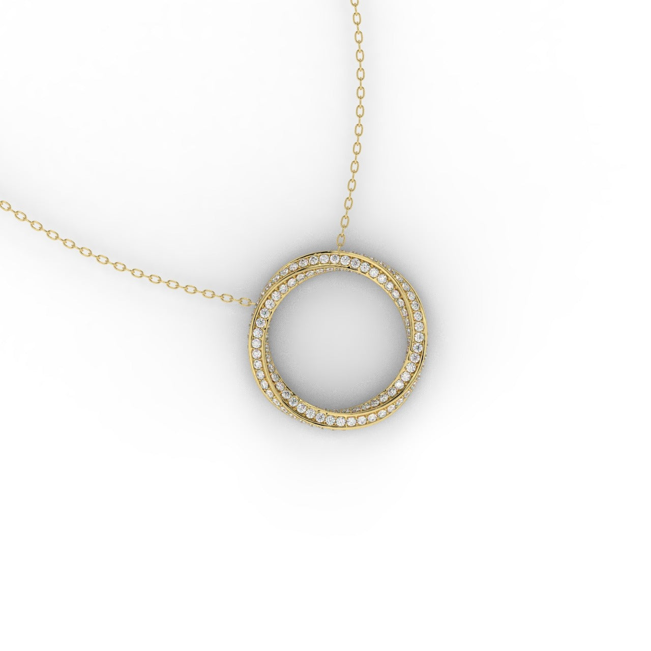 Chiara Mobius Pendant Necklace - Yellow Gold#Metal Colour_Yellow Gold
