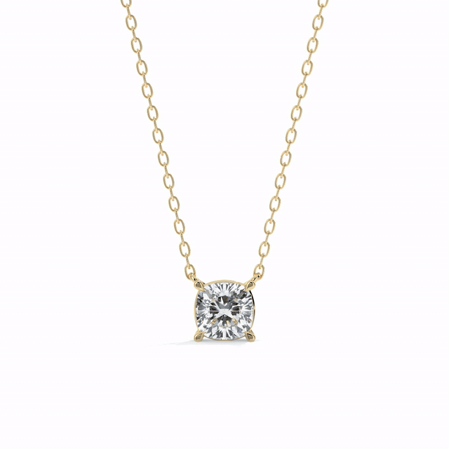 Cushion Cut Pendant Necklace - video