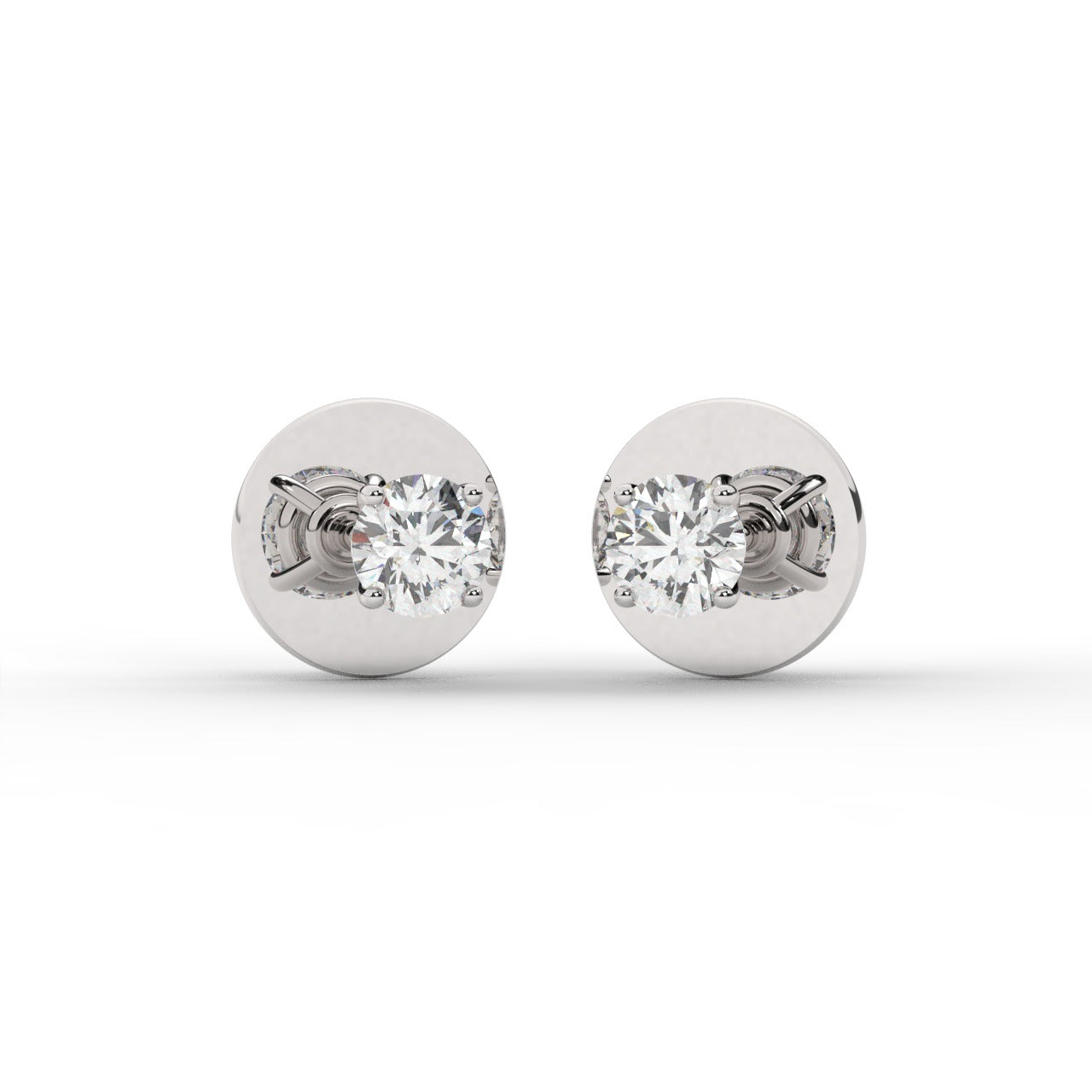 Audrey Diamond Earrings - White Gold 3mm#Metal Colour_White Gold#Stone Size_3mm