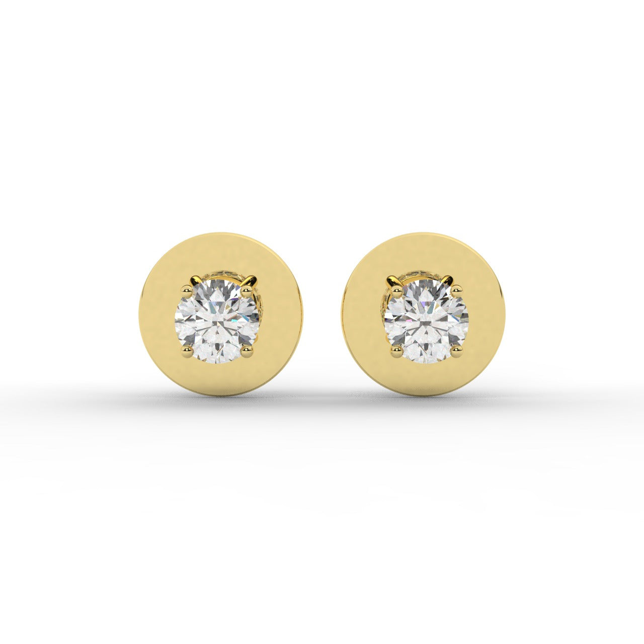 Audrey Diamond Earrings - Yellow Gold 3mm#Metal Colour_Yellow Gold#Stone Size_3mm