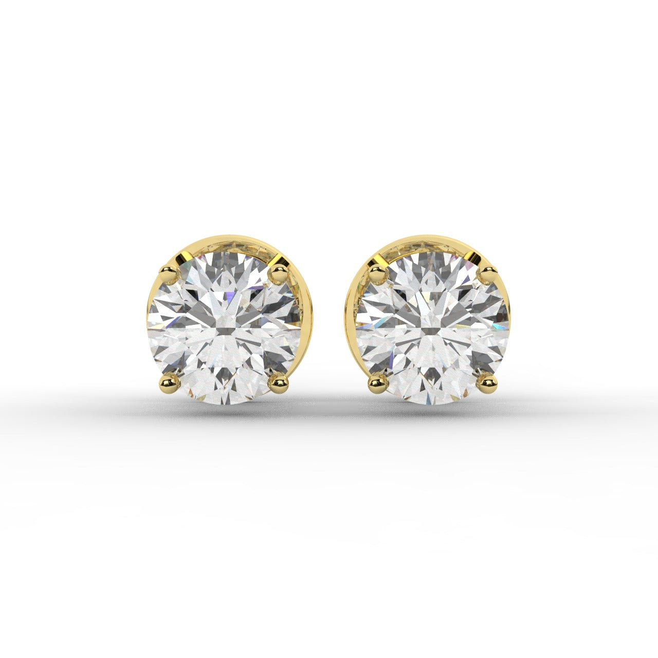 Audrey Diamond Earrings - Yellow Gold 5.2mm#Metal Colour_Yellow Gold#Stone Size_5.2mm