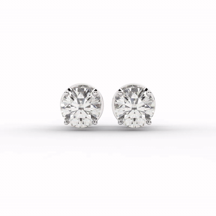 Audrey Diamond Earrings - 5.2mm video#Stone Size_5.2mm