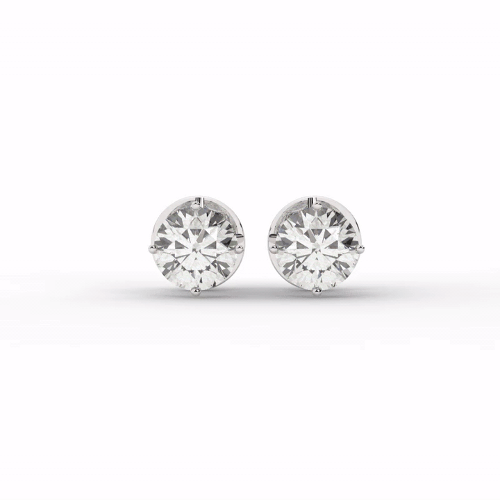 Audrey Diamond Earrings - 5.5mm video#Stone Size_5.5mm