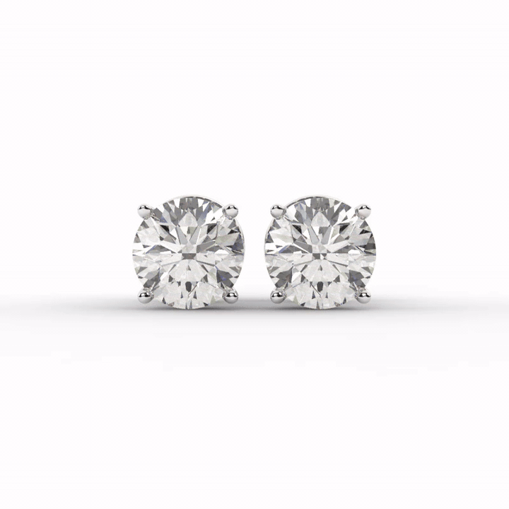 Audrey Diamond Earrings - 6.5mm video#Stone Size_6.5mm