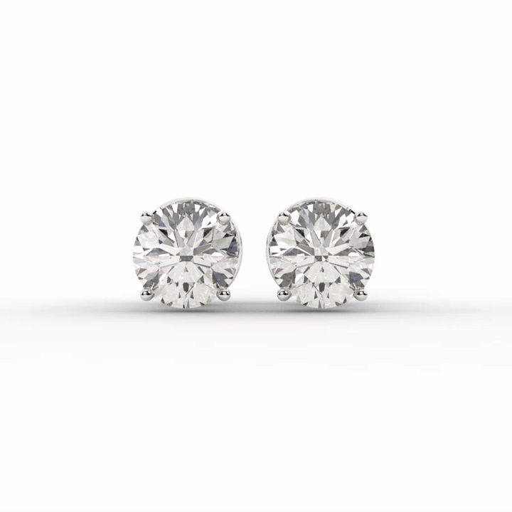 Audrey Diamond Earrings - 6mm video#Stone Size_6mm