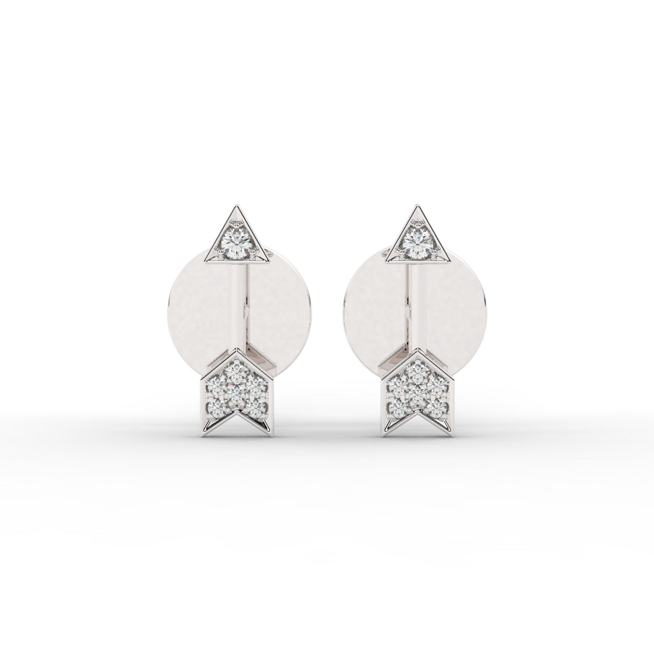 Aria Earrings - White Gold#Metal Colour_White Gold