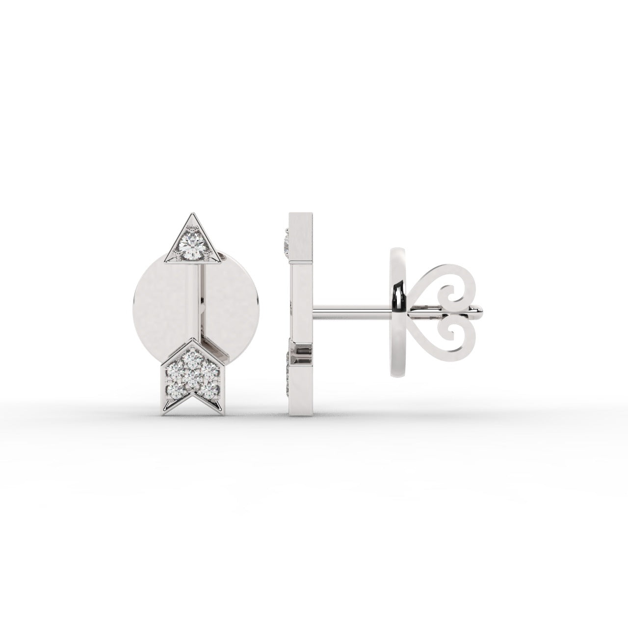 Aria Earrings - White Gold#Metal Colour_White Gold